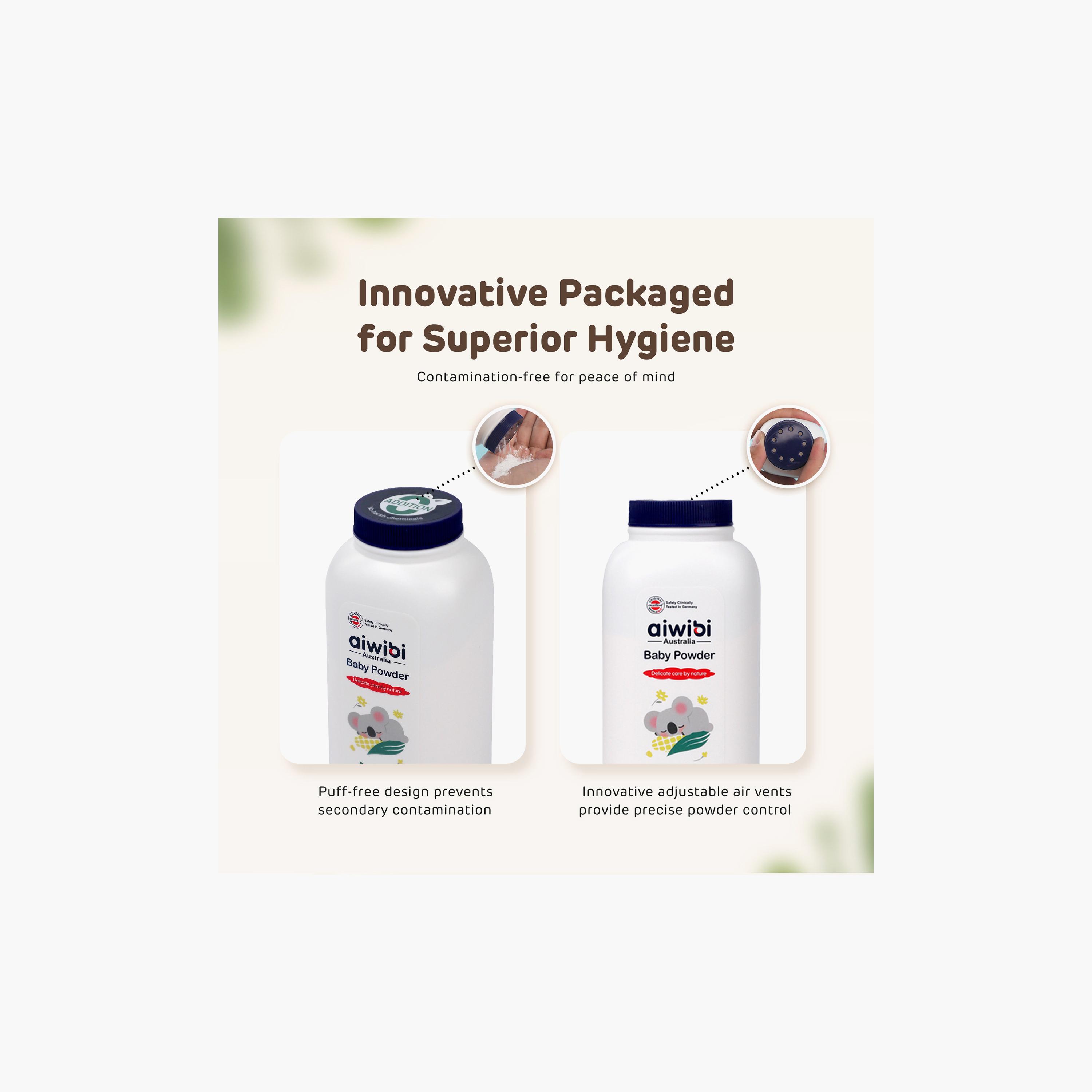 Aiwibi Triple Action Baby Powder - 200 gm-baby-bathandcare-hairbodyskincare-babypowder-image-4