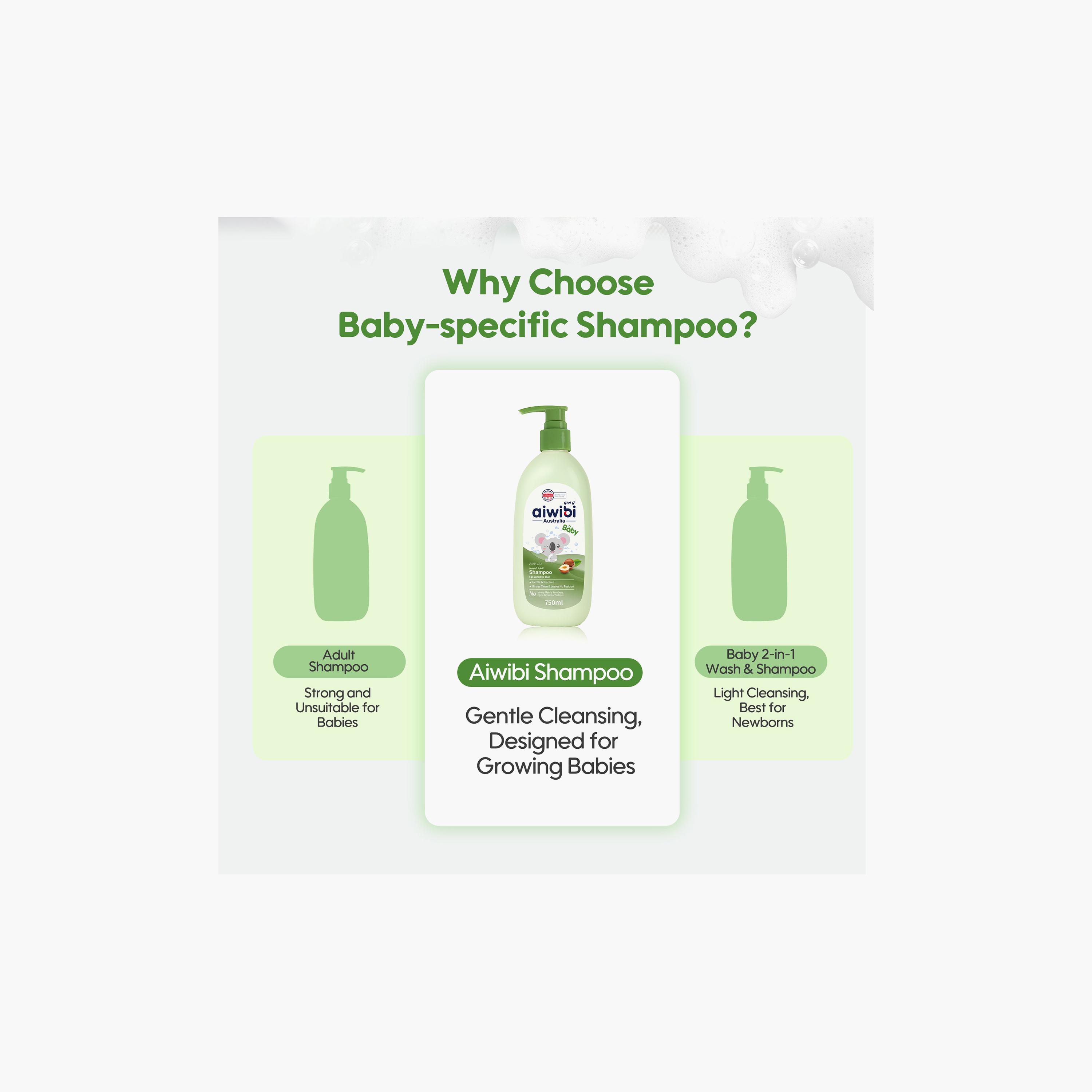 Aiwibi Baby Shampoo for Sensitive Skin - 750 ml-baby-bathandcare-hairbodyskincare-shampooandconditioner-image-2