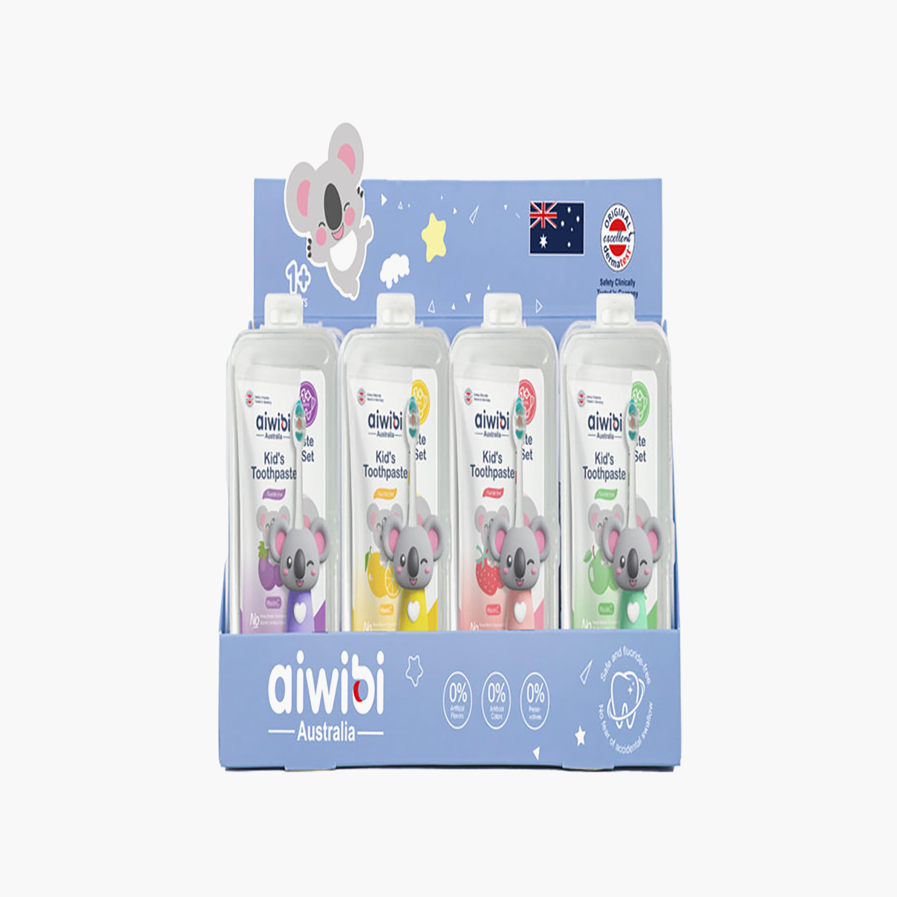 طقم فرشاة ومعجون أسنان للأطفال بنكهة الفراولة من آيويبي-baby-bathandcare-oralcare-teethanddentalcare-image-3