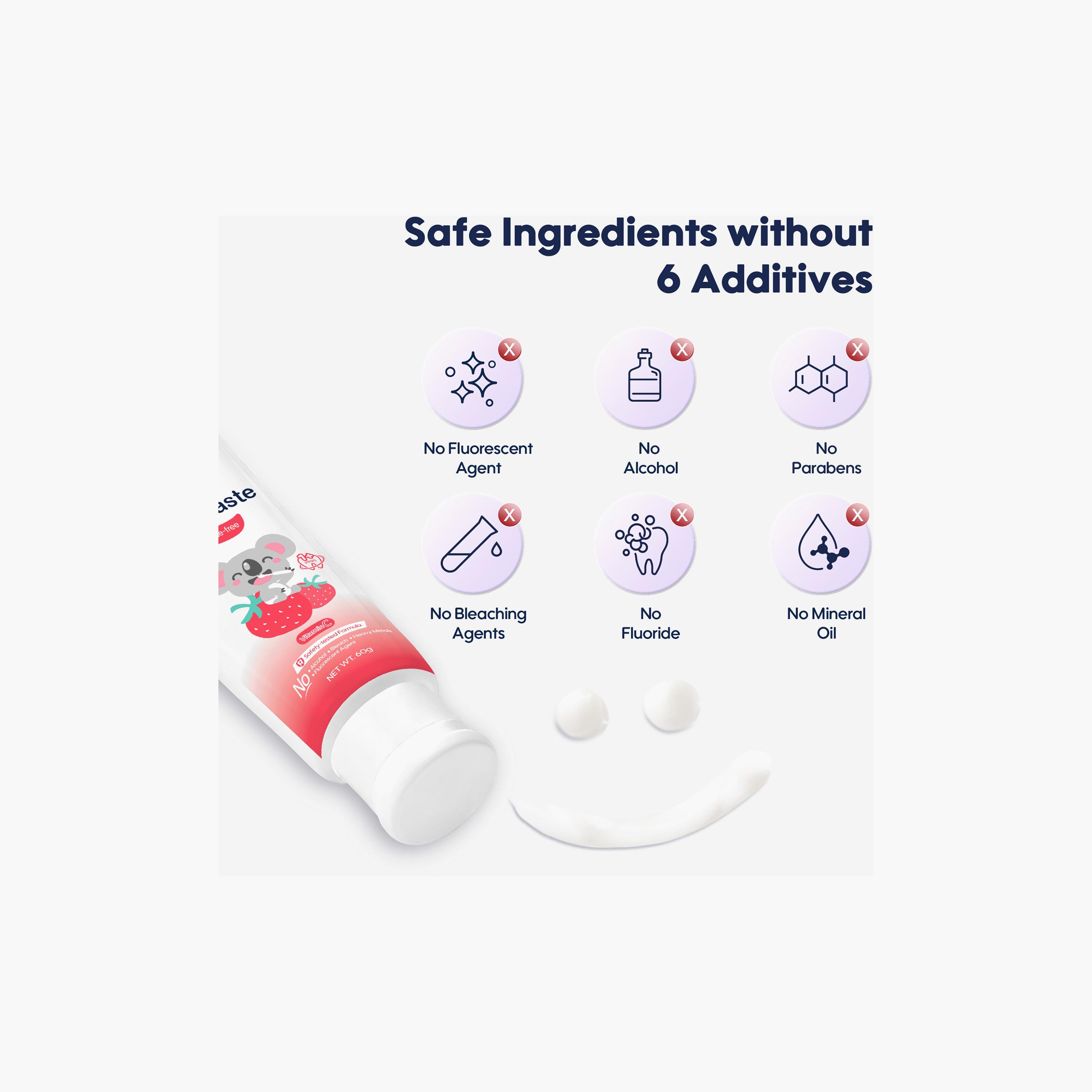 طقم فرشاة ومعجون أسنان للأطفال بنكهة الفراولة من آيويبي-baby-bathandcare-oralcare-teethanddentalcare-image-5