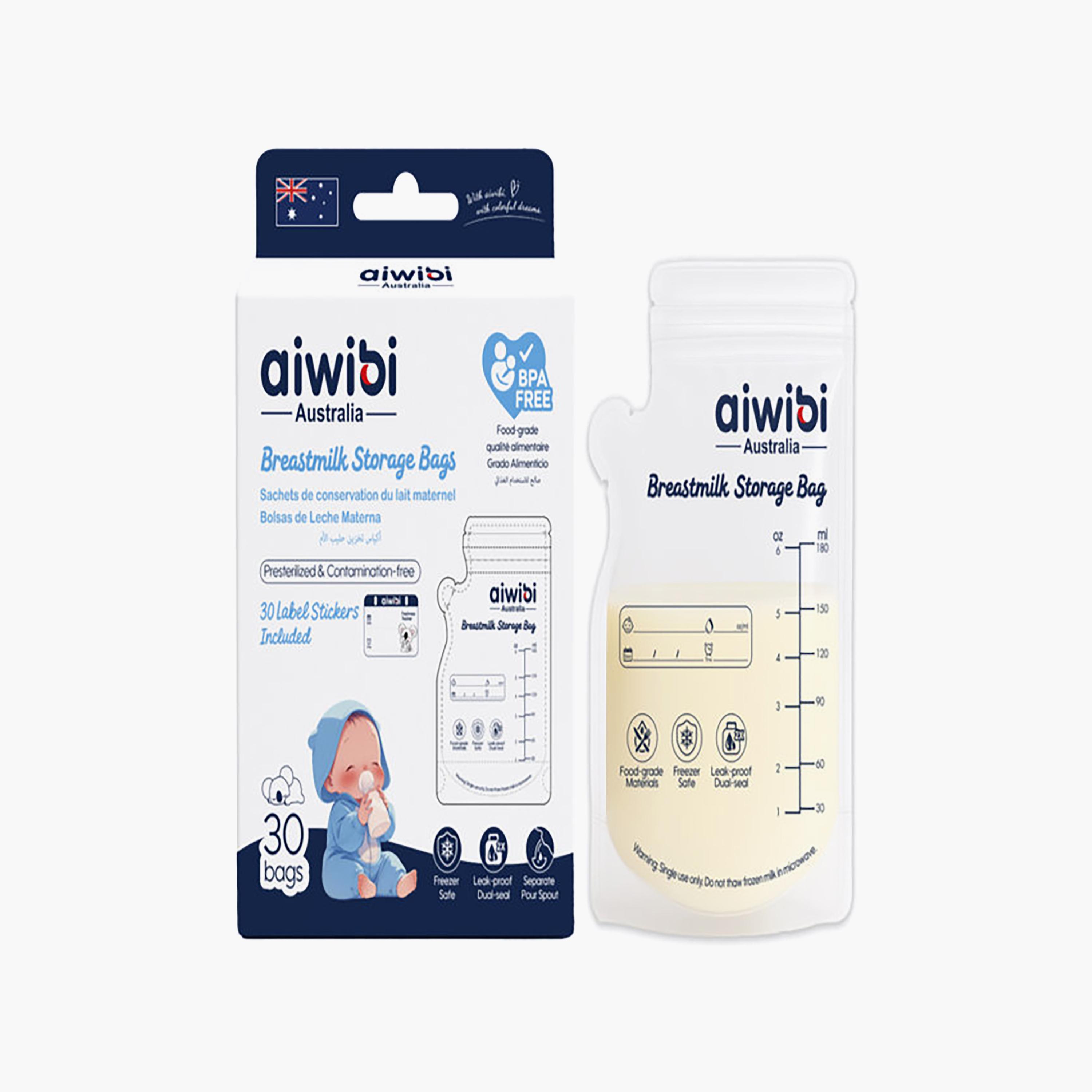 Aiwibi 30-Piece Breastmilk Storage Bags with Label Stickers-baby-feeding-breastfeedingandcare-image-2