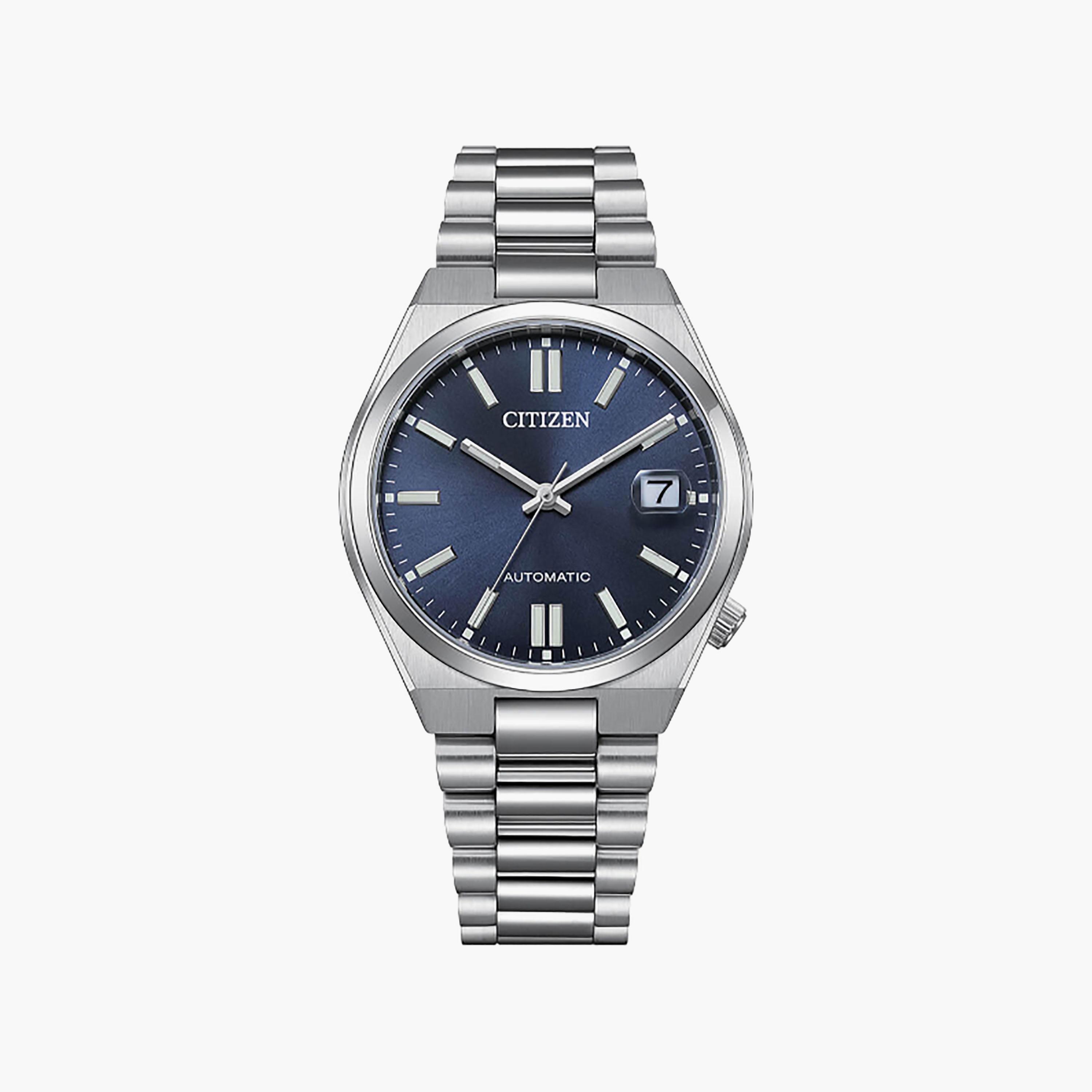 Citizen Men's 37 MM Analog Blue Dial Stainless Steel Strap | NJ0200-50M-men-watchesandjewellery-watches-image-1