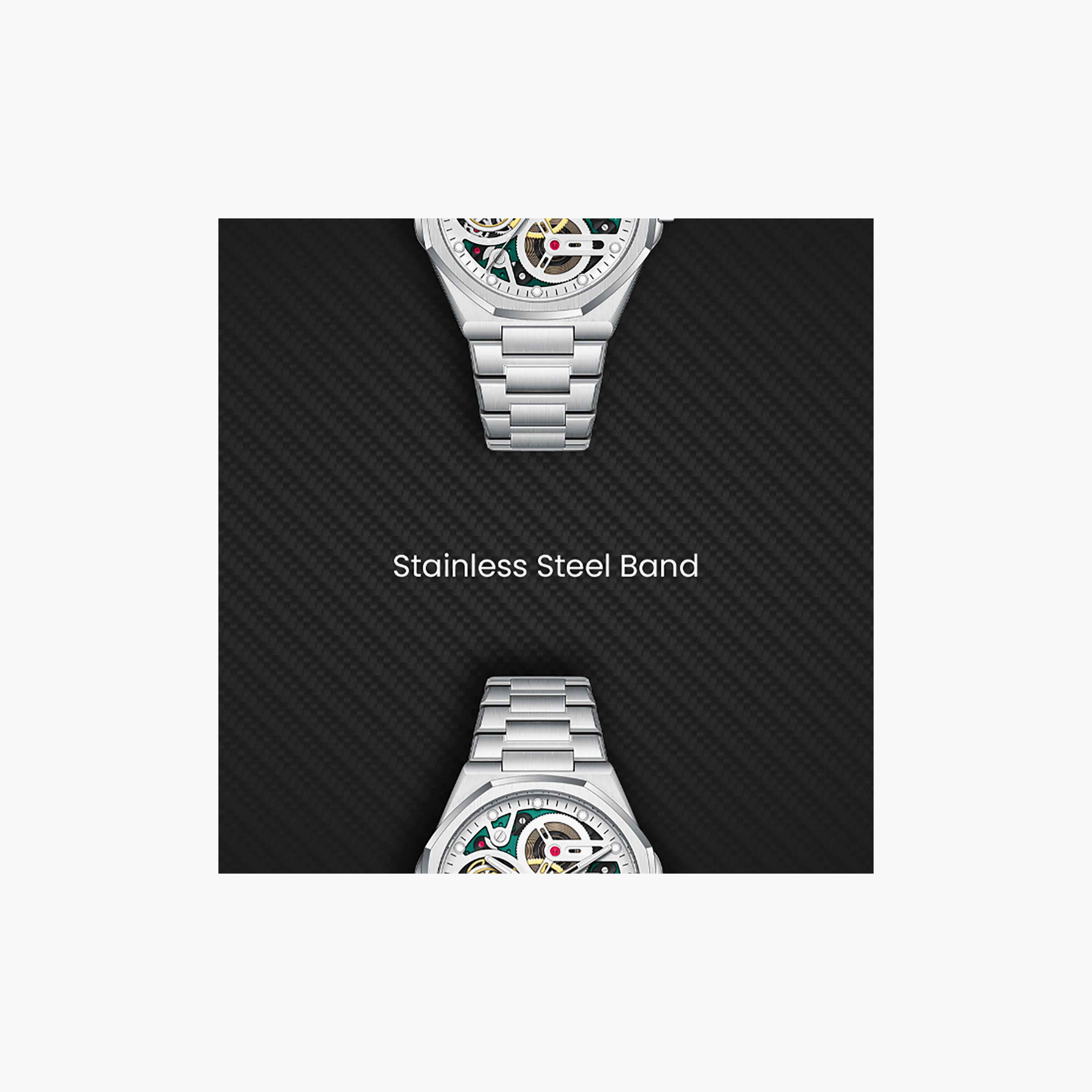 Kenneth Scott Men's 43 MM Analog Green Dial Stainless Steel Strap | K26012-SBSH-men-watchesandjewellery-watches-image-5