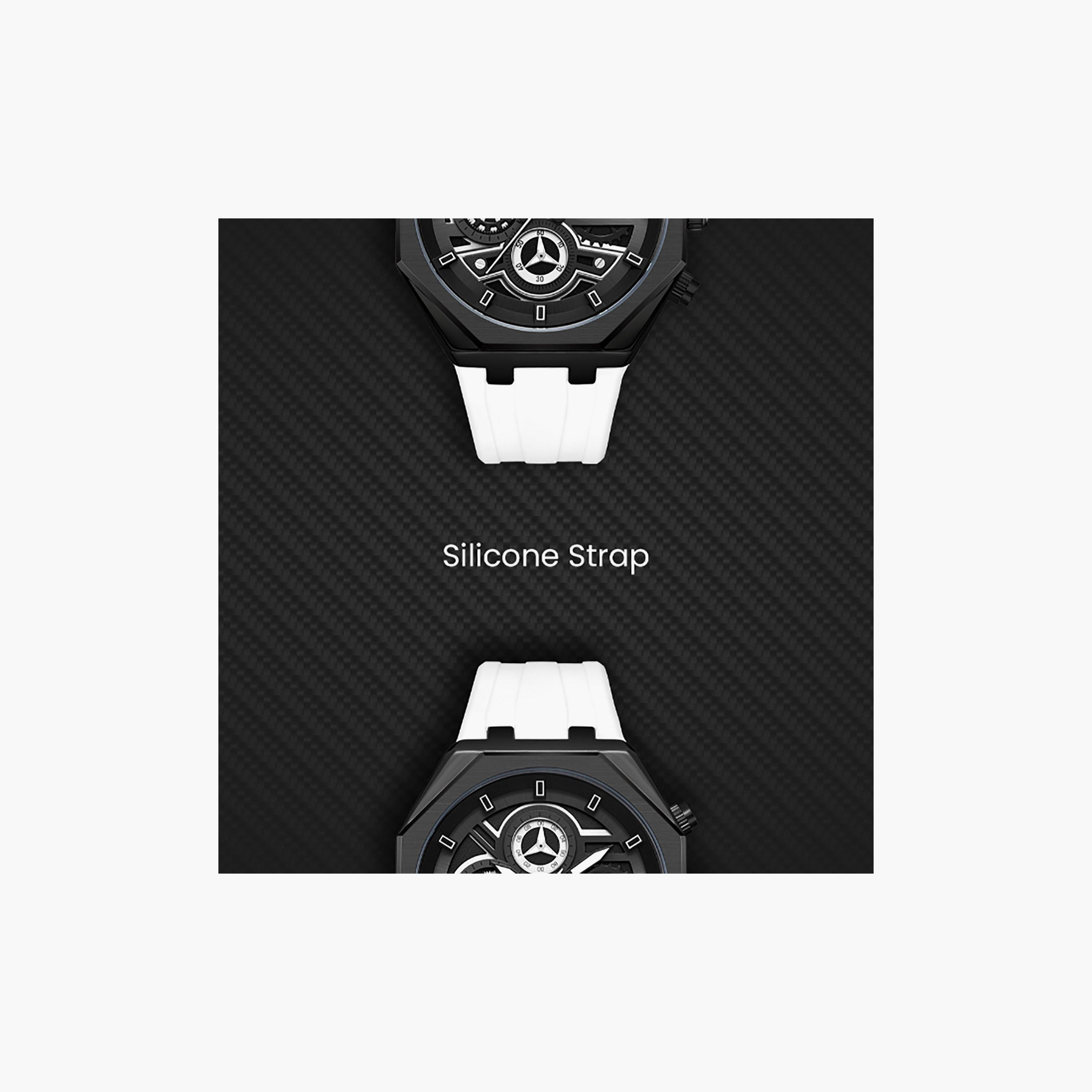 Kenneth Scott Men's 43 MM Chronograph Black Dial Silicone Strap | K26111-BSWB-men-watchesandjewellery-watches-image-5