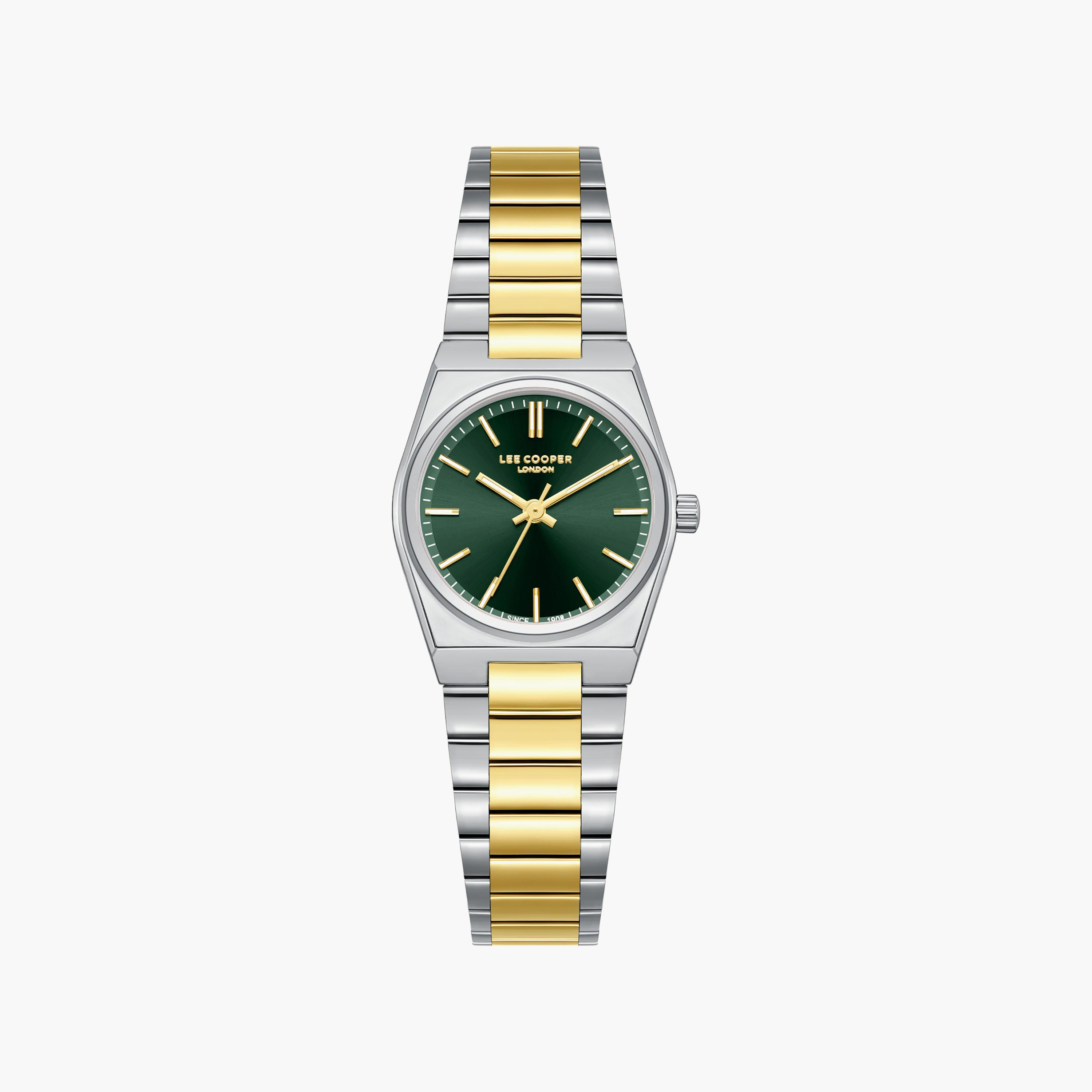 Lee Cooper Women's 25 MM Analog Green Dial Metal Strap | LC08362-270-women-watchesandjewellery-watches-image-1