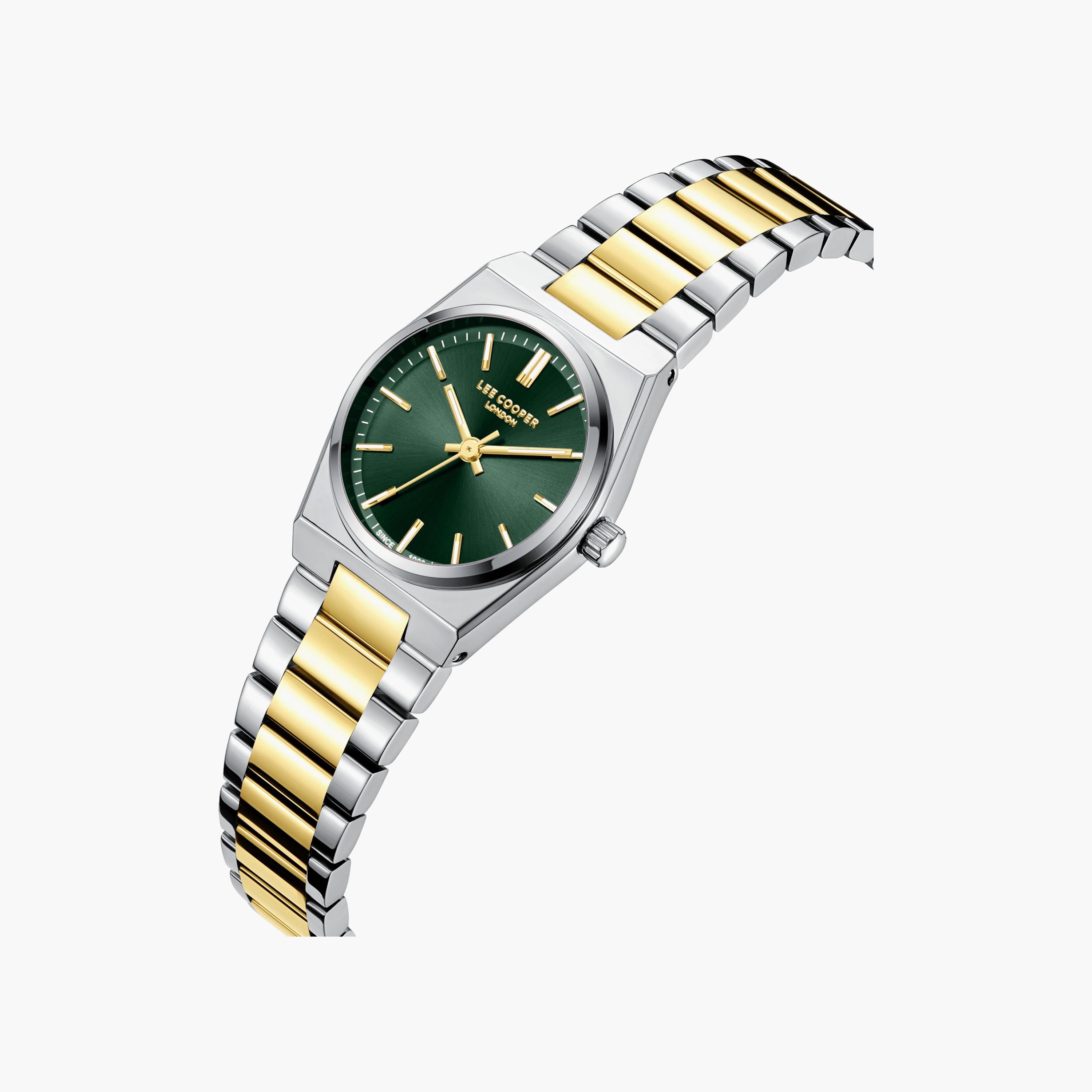Lee Cooper Women's 25 MM Analog Green Dial Metal Strap | LC08362-270-women-watchesandjewellery-watches-image-2