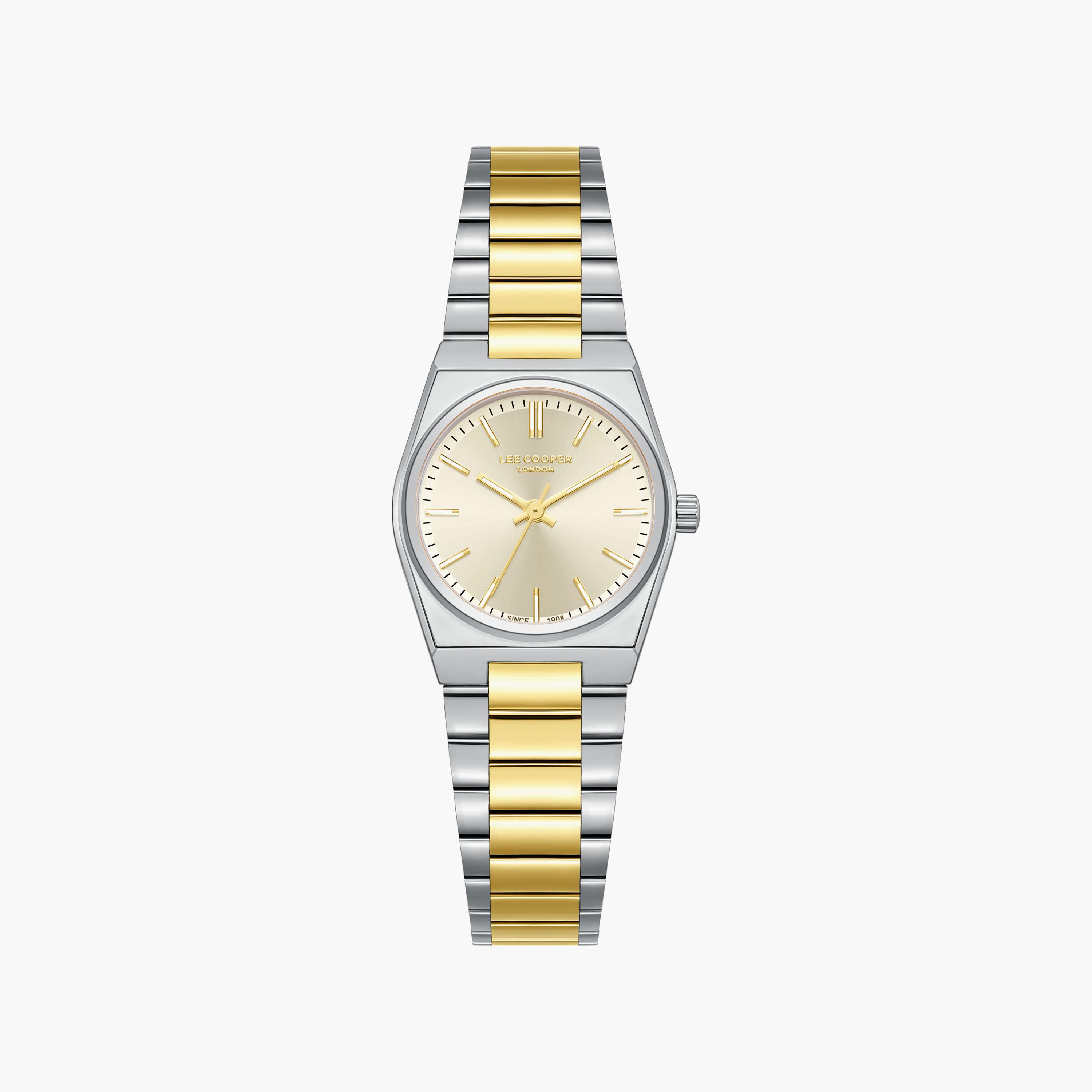 Lee Cooper Women's 25 MM Analog Gold Dial Metal Strap | LC08362-210-women-watchesandjewellery-watches-image-1