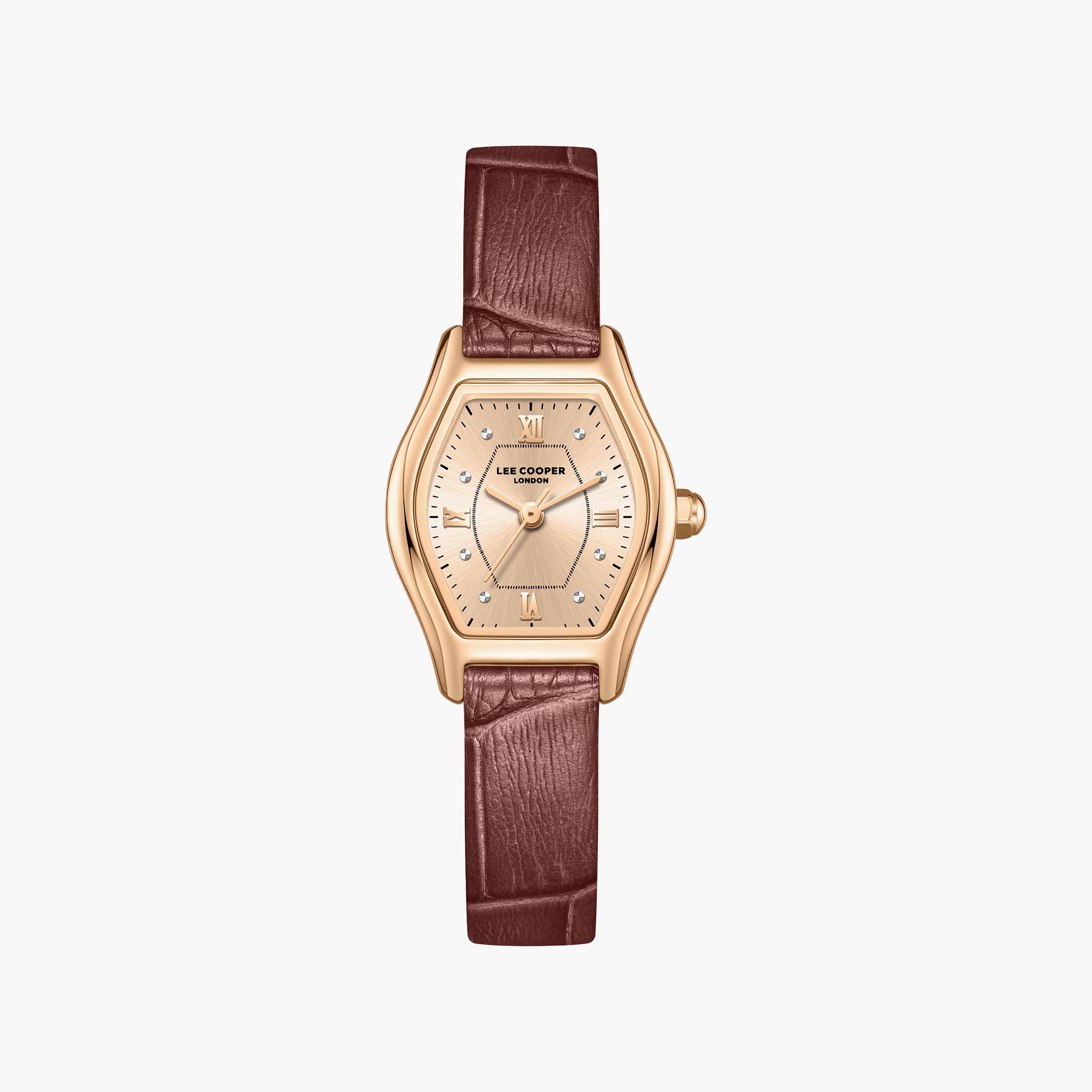 Lee Cooper Women's 29 MM Analog Grey Dial Leather Strap | LC08392-462-women-watchesandjewellery-watches-image-1