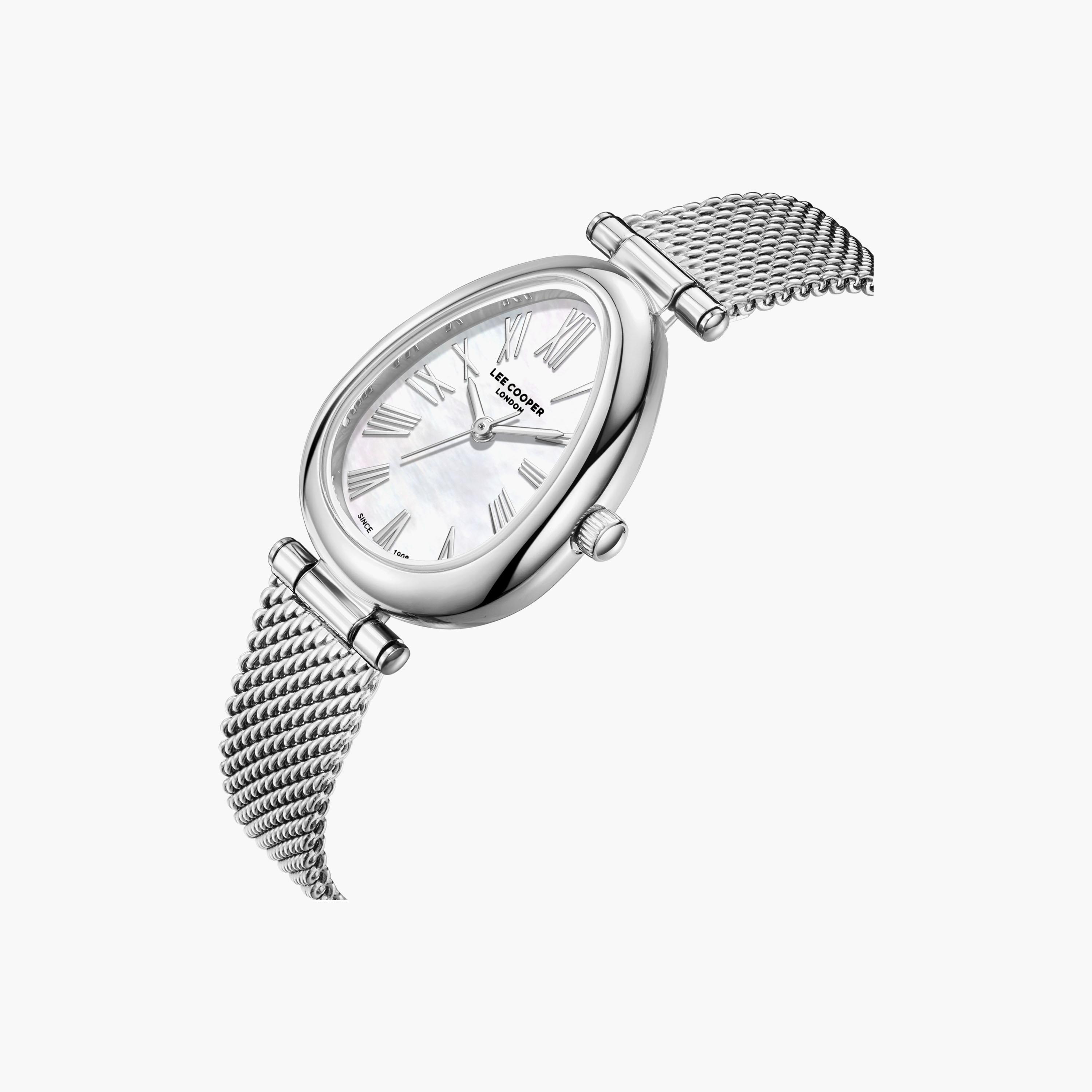 Lee Cooper Women's 23 MM Analog White Dial Mesh Strap | LC08360-320-women-watchesandjewellery-watches-image-3