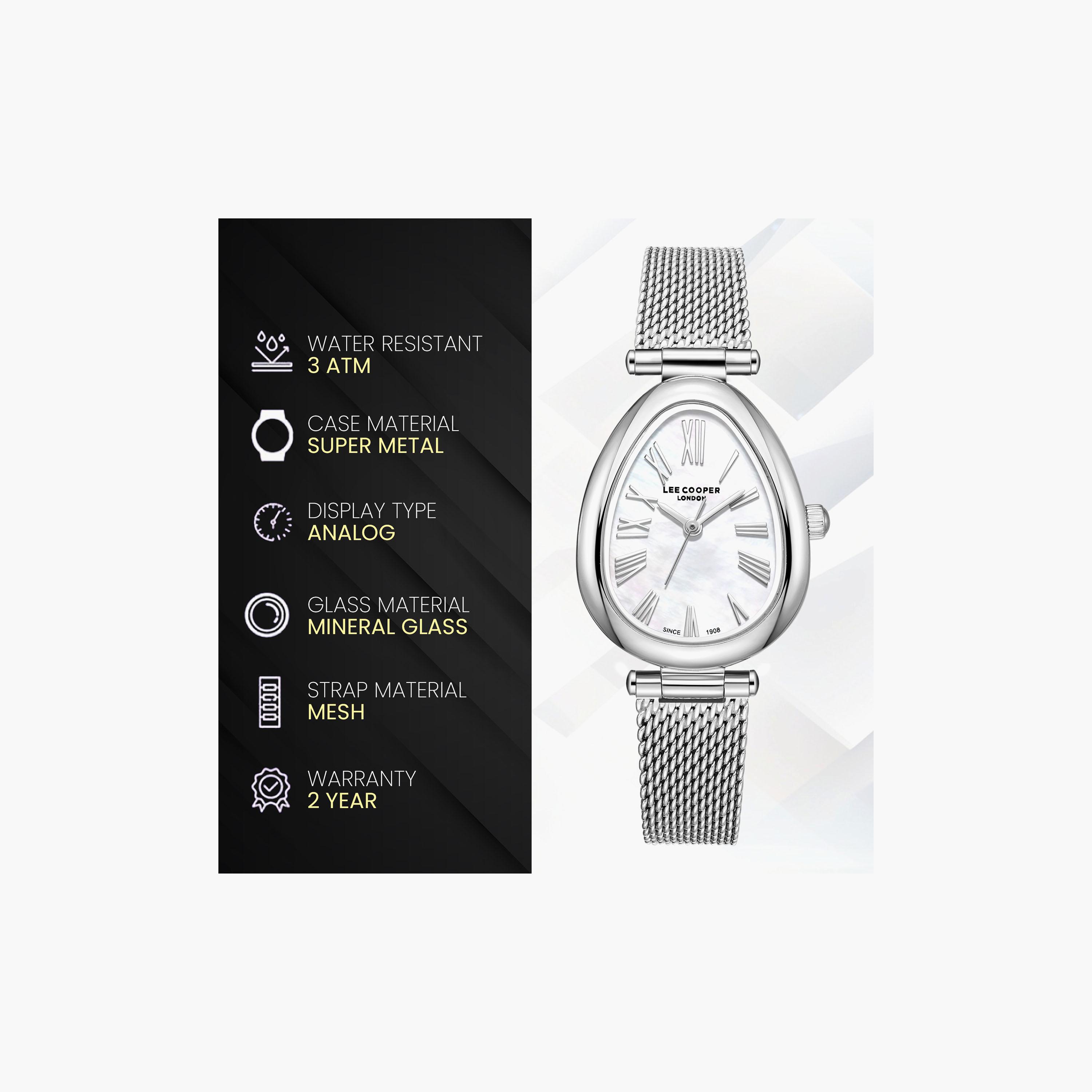 Lee Cooper Women's 23 MM Analog White Dial Mesh Strap | LC08360-320-women-watchesandjewellery-watches-image-9