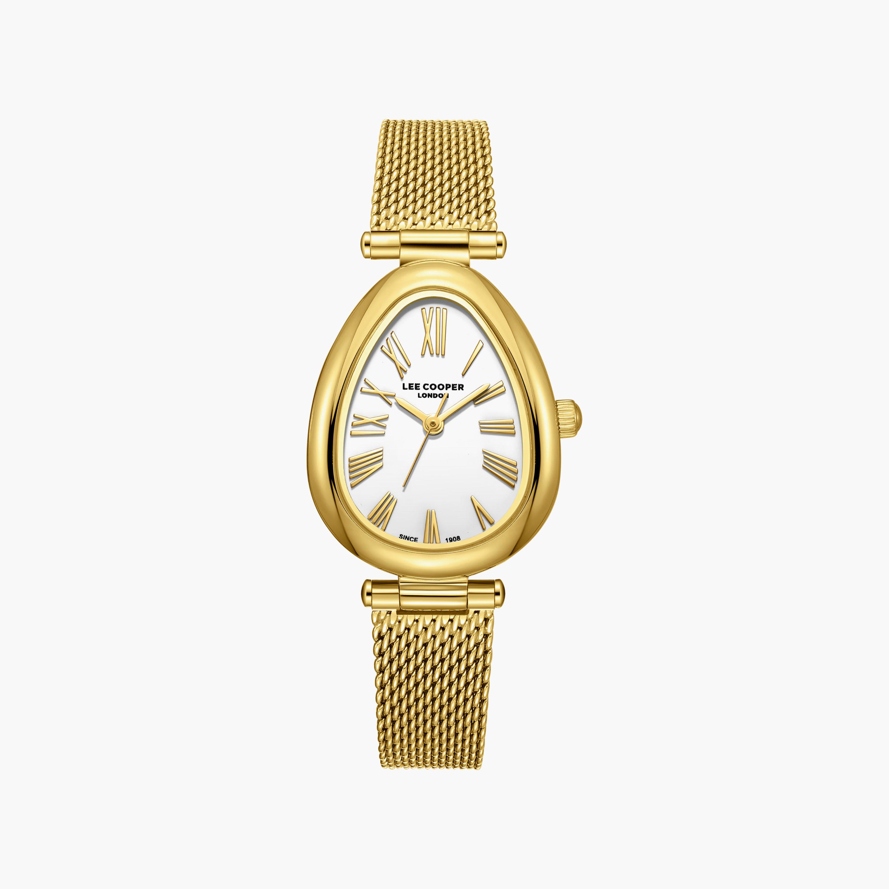 Lee Cooper Women's 23 MM Analog White Dial Mesh Strap | LC08360-130-women-watchesandjewellery-watches-image-1