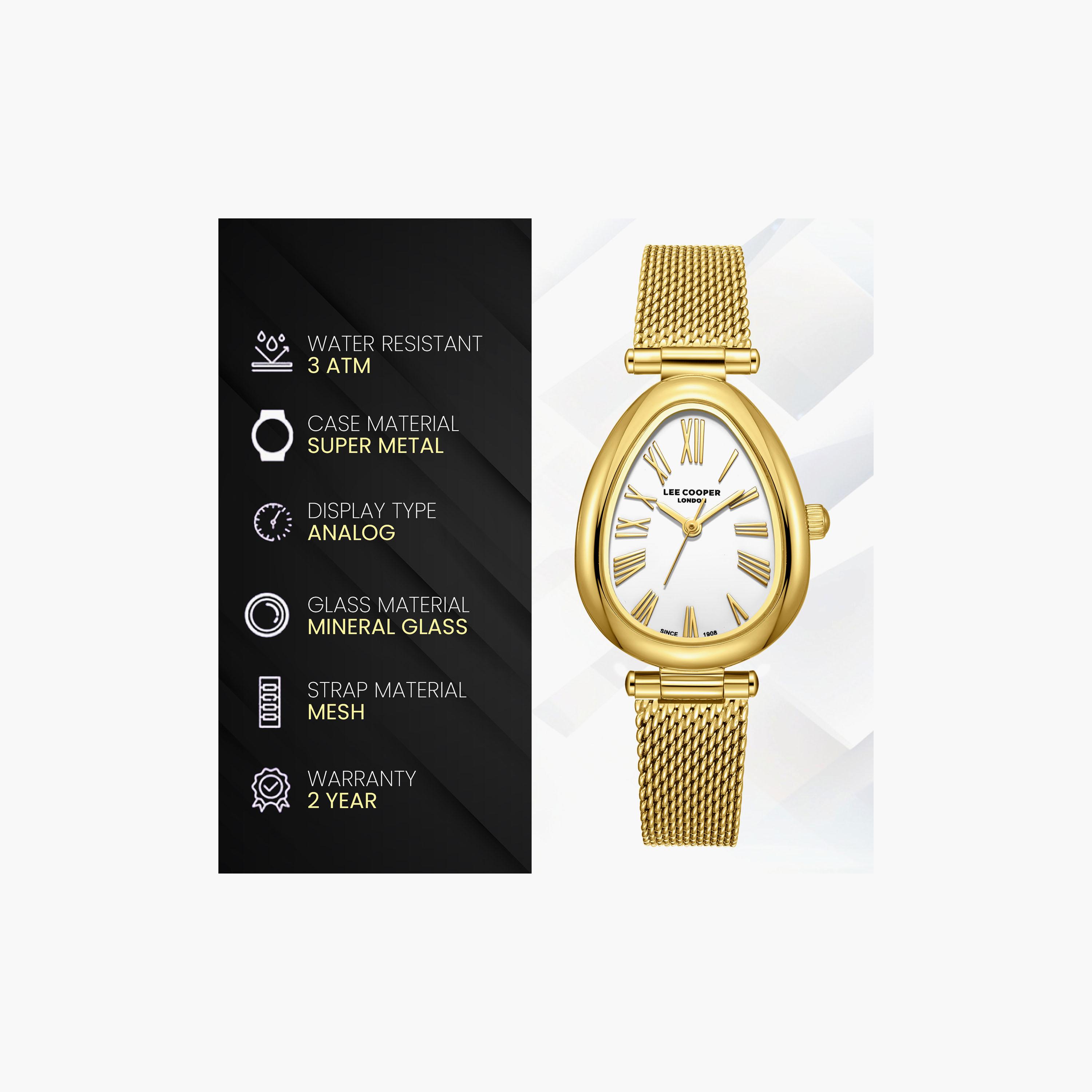 Lee Cooper Women's 23 MM Analog White Dial Mesh Strap | LC08360-130-women-watchesandjewellery-watches-image-9