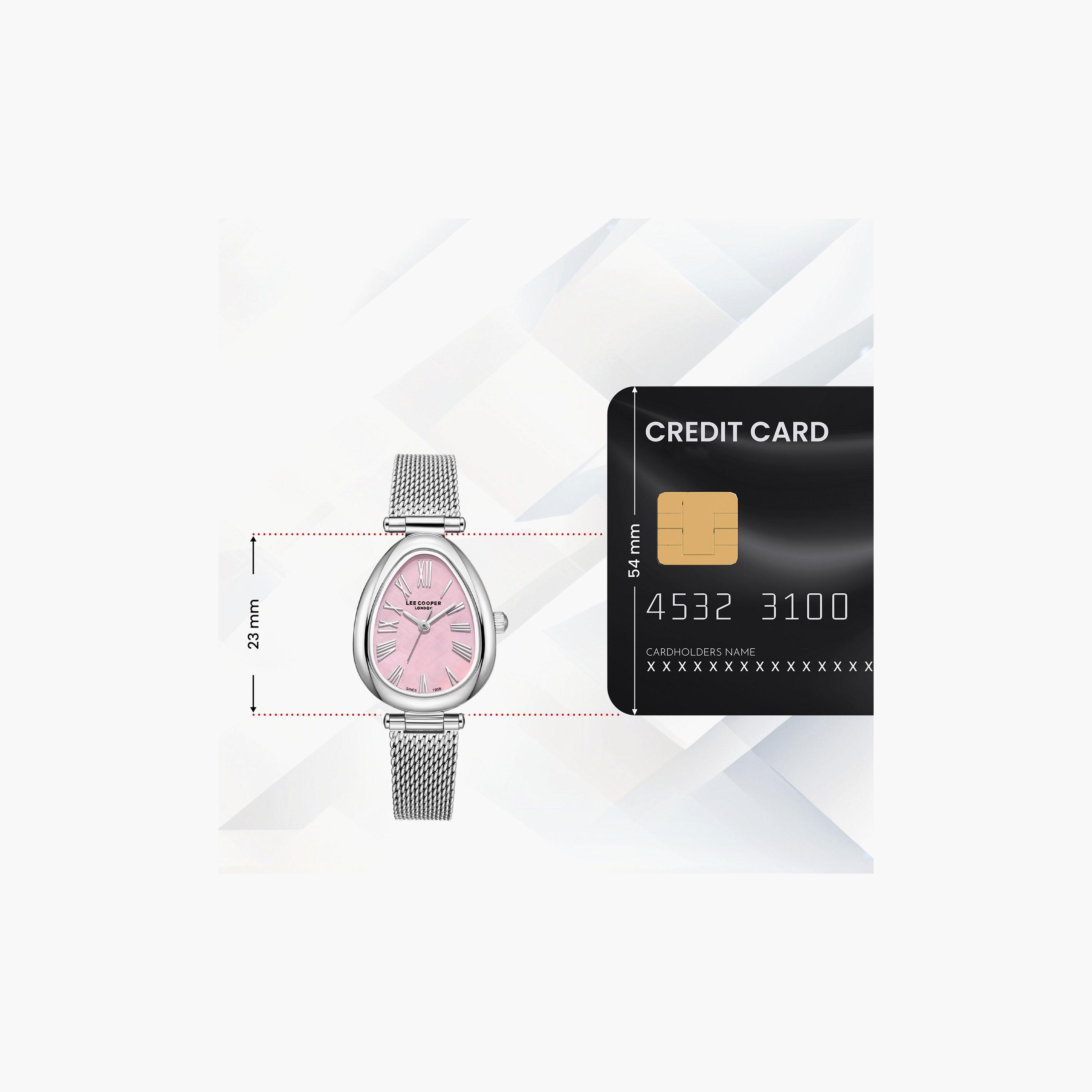 Lee Cooper Women's 23 MM Analog Pink Dial Mesh Strap | LC08360-380-women-watchesandjewellery-watches-image-10