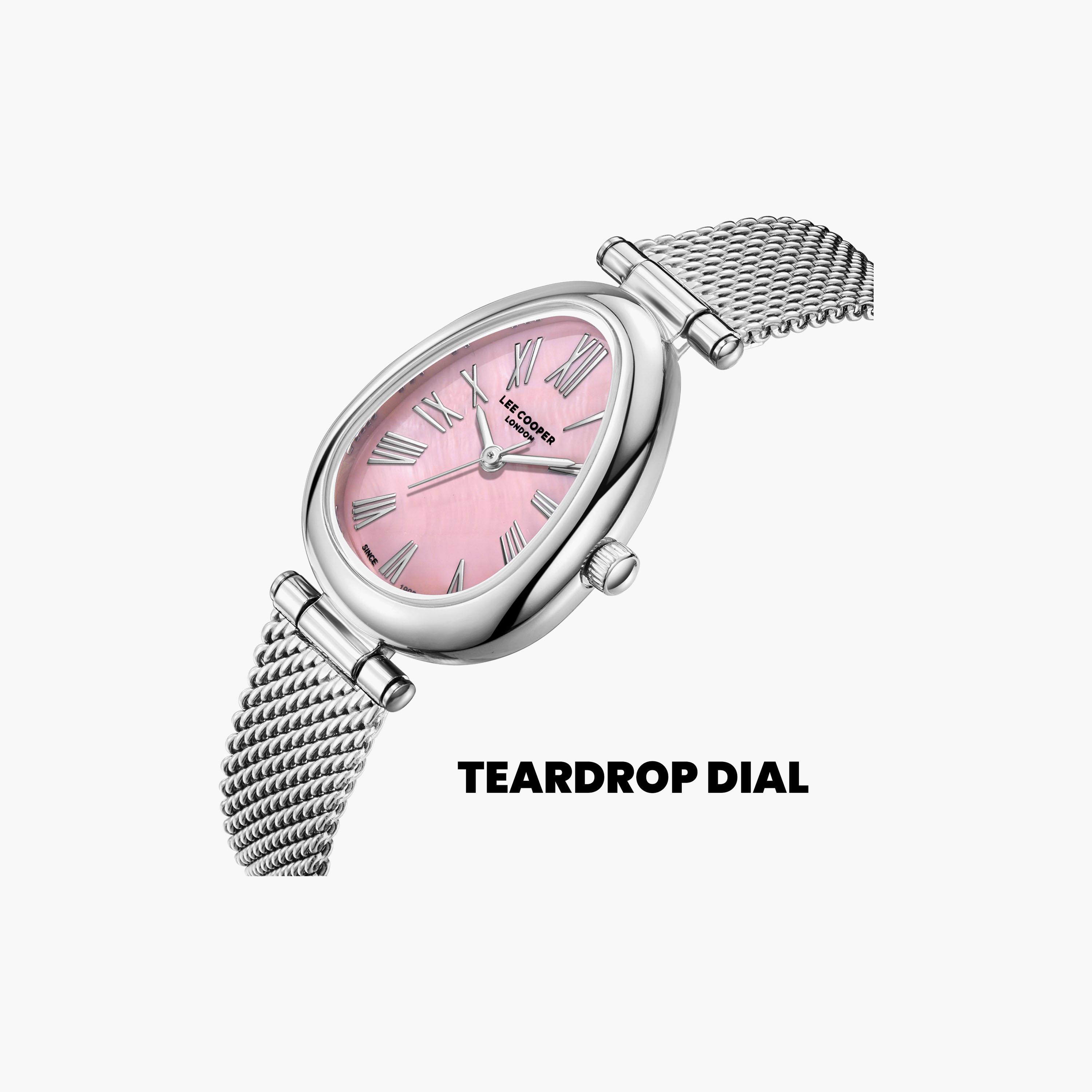 Lee Cooper Women's 23 MM Analog Pink Dial Mesh Strap | LC08360-380-women-watchesandjewellery-watches-image-6