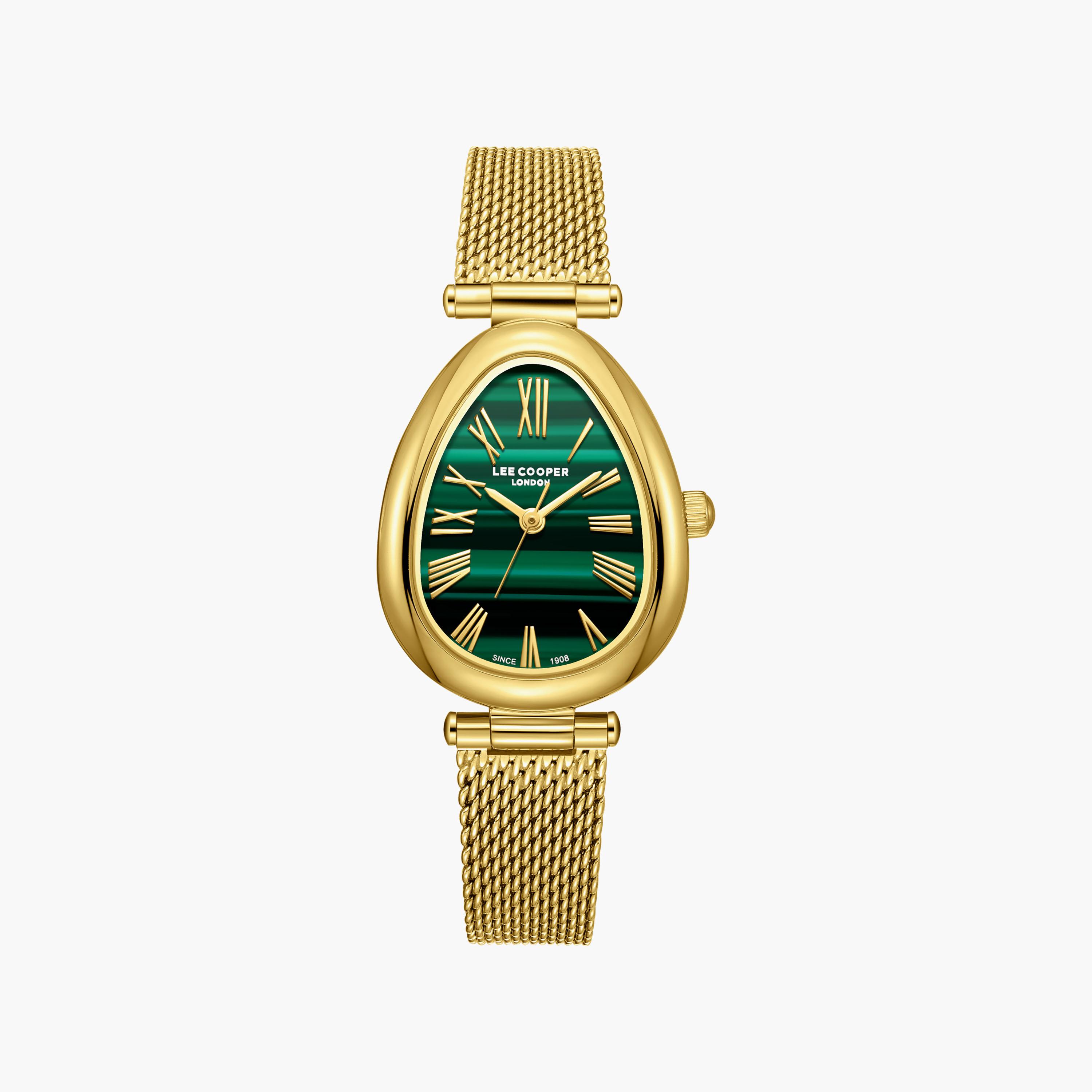 Lee Cooper Women's 23 MM Analog Green Dial Mesh Strap | LC08360-170-women-watchesandjewellery-watches-image-1