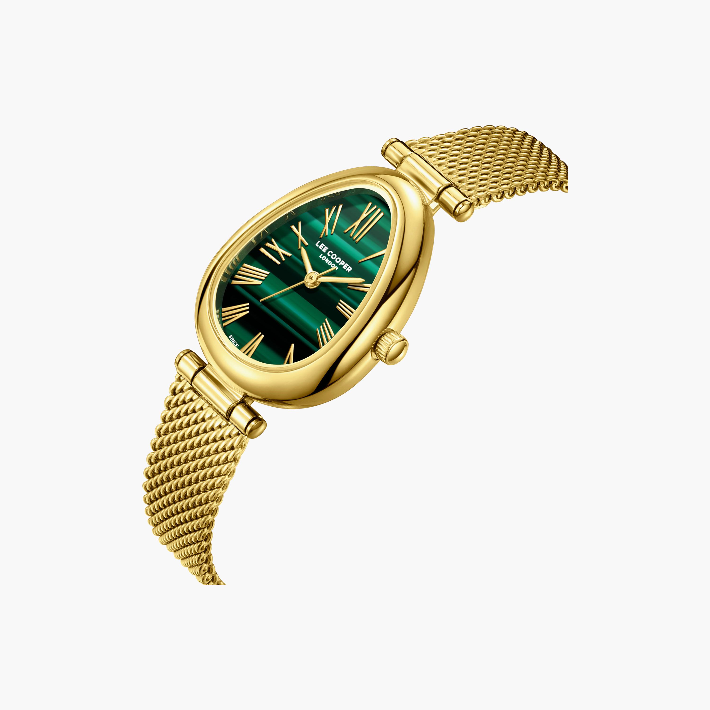 Lee Cooper Women's 23 MM Analog Green Dial Mesh Strap | LC08360-170-women-watchesandjewellery-watches-image-3