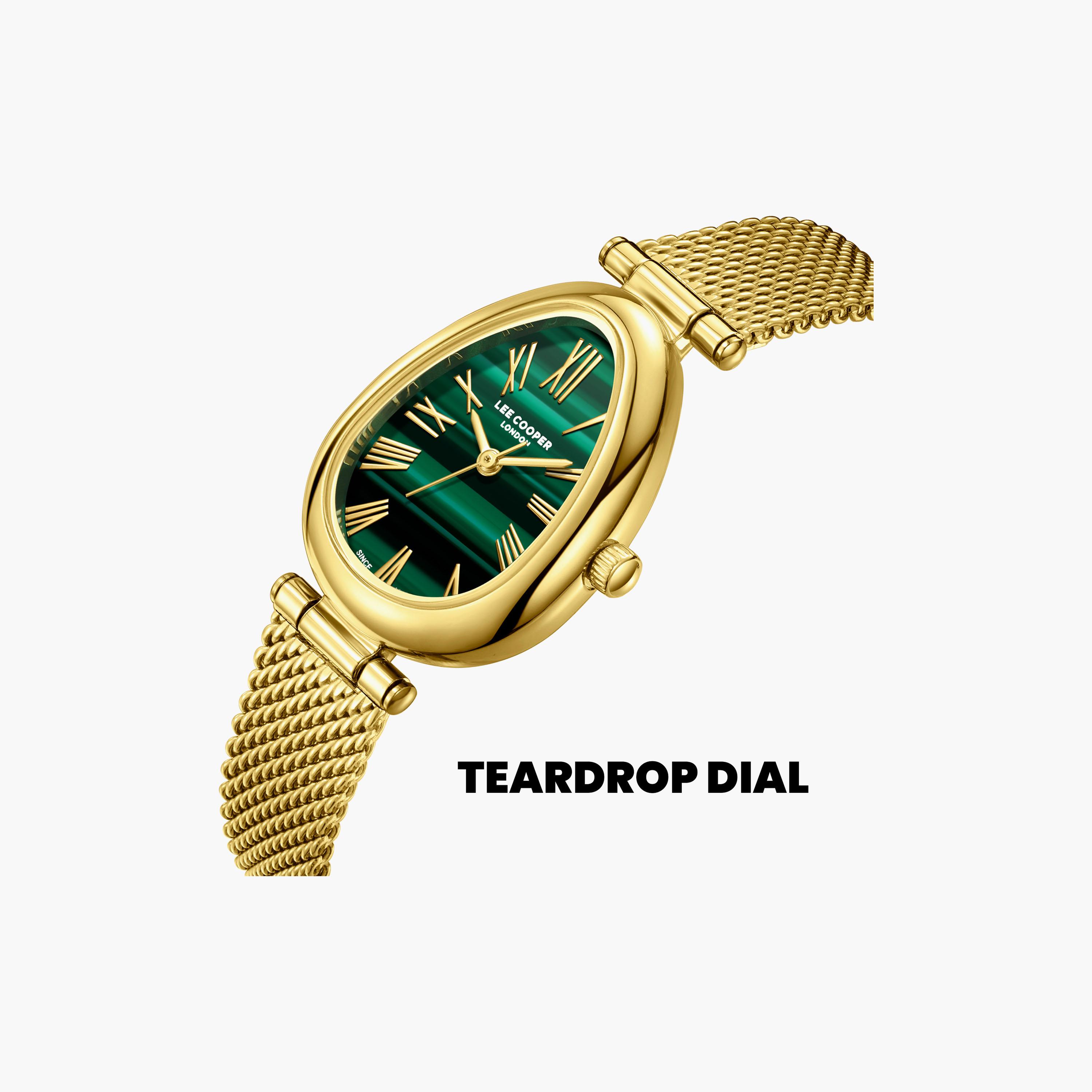 Lee Cooper Women's 23 MM Analog Green Dial Mesh Strap | LC08360-170-women-watchesandjewellery-watches-image-6