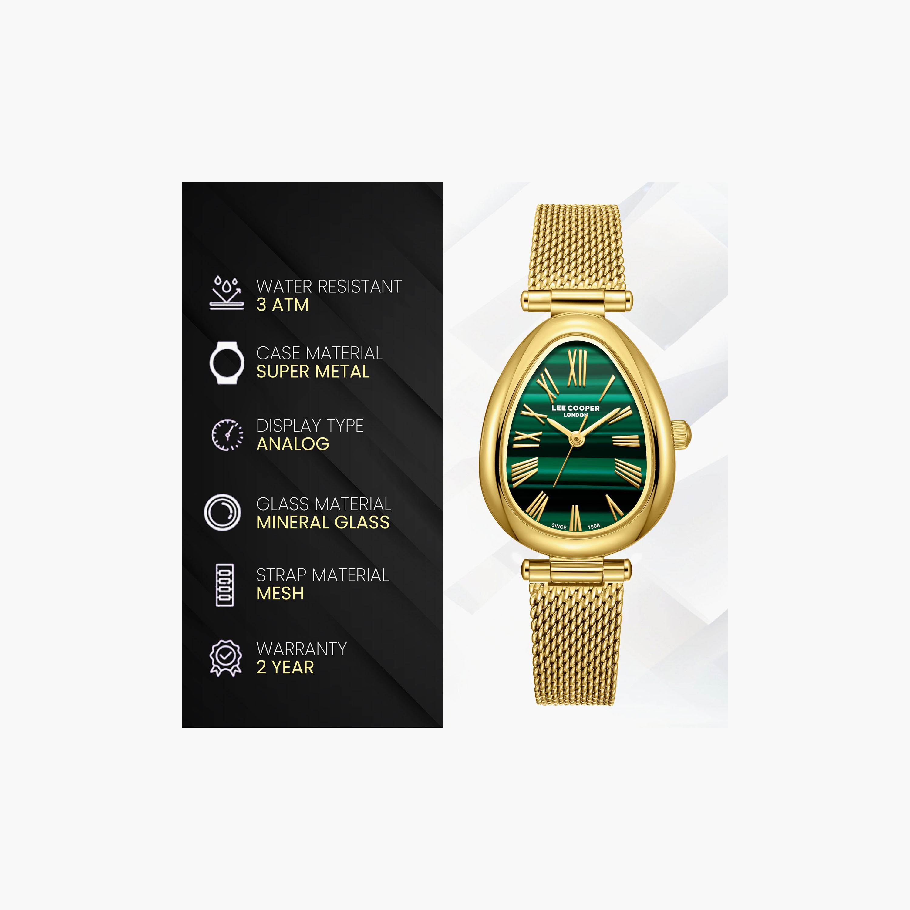 Lee Cooper Women's 23 MM Analog Green Dial Mesh Strap | LC08360-170-women-watchesandjewellery-watches-image-9