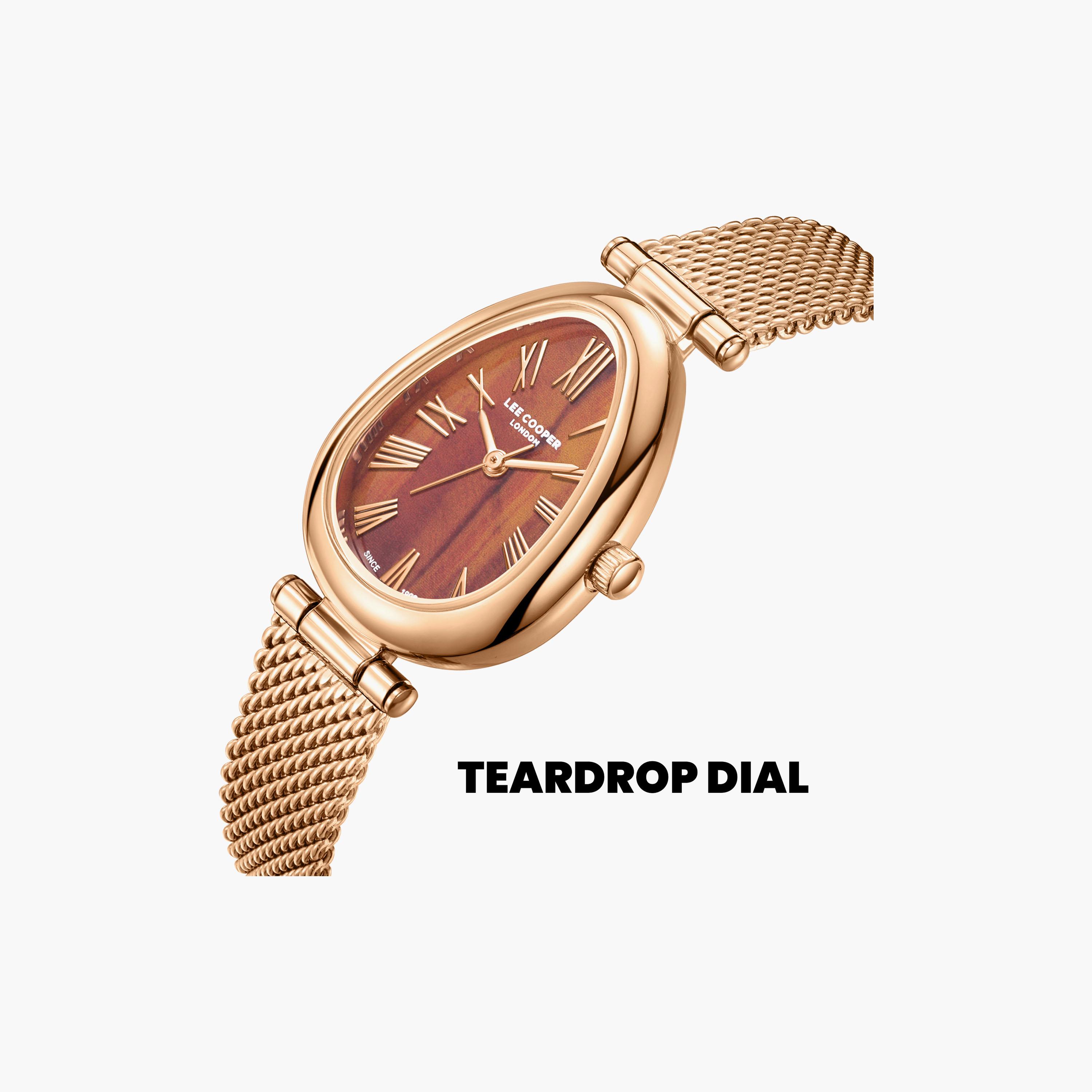 Lee Cooper Women's 23 MM Analog Dark Brown Dial Mesh Strap | LC08360-440-women-watchesandjewellery-watches-image-6