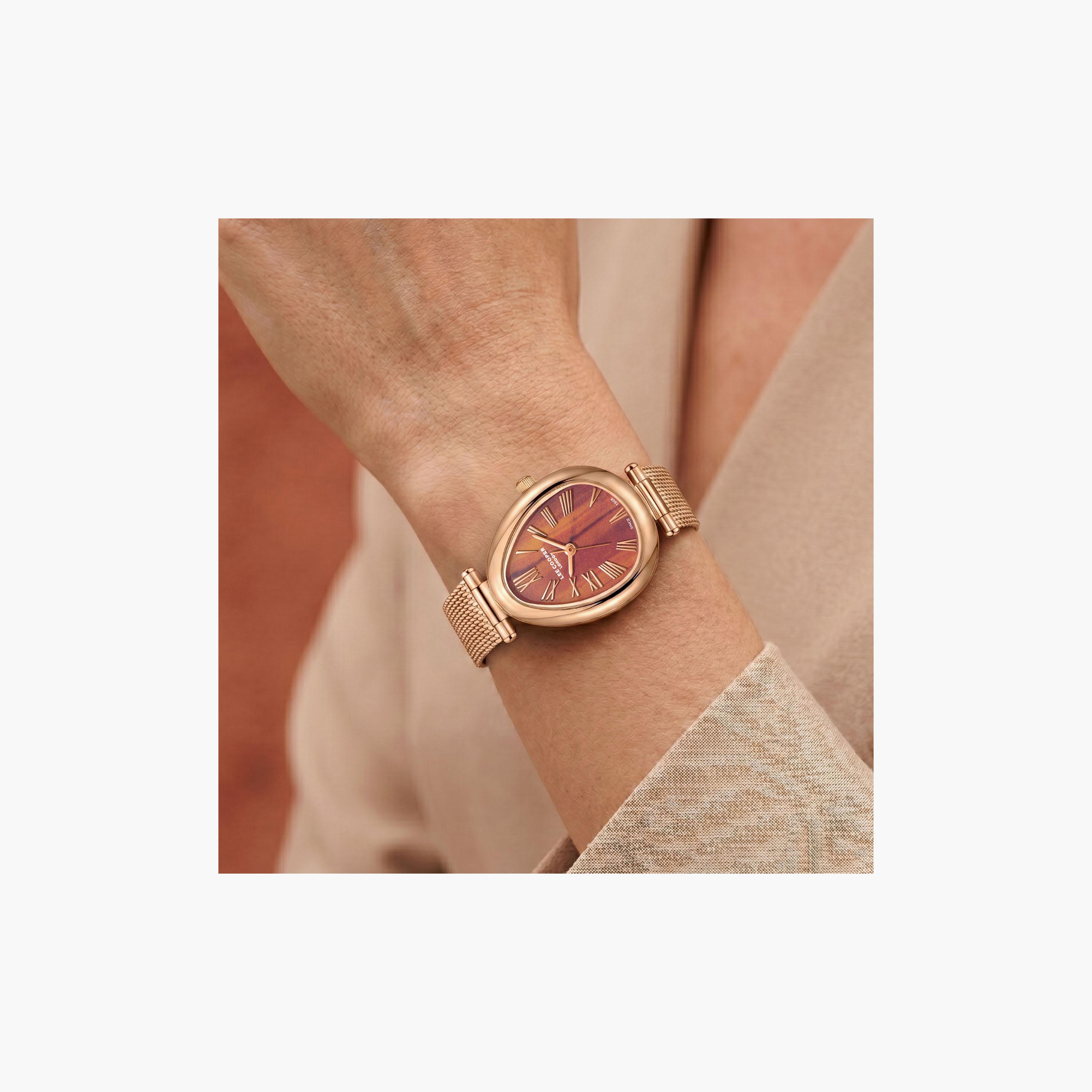 Lee Cooper Women's 23 MM Analog Dark Brown Dial Mesh Strap | LC08360-440-women-watchesandjewellery-watches-image-7