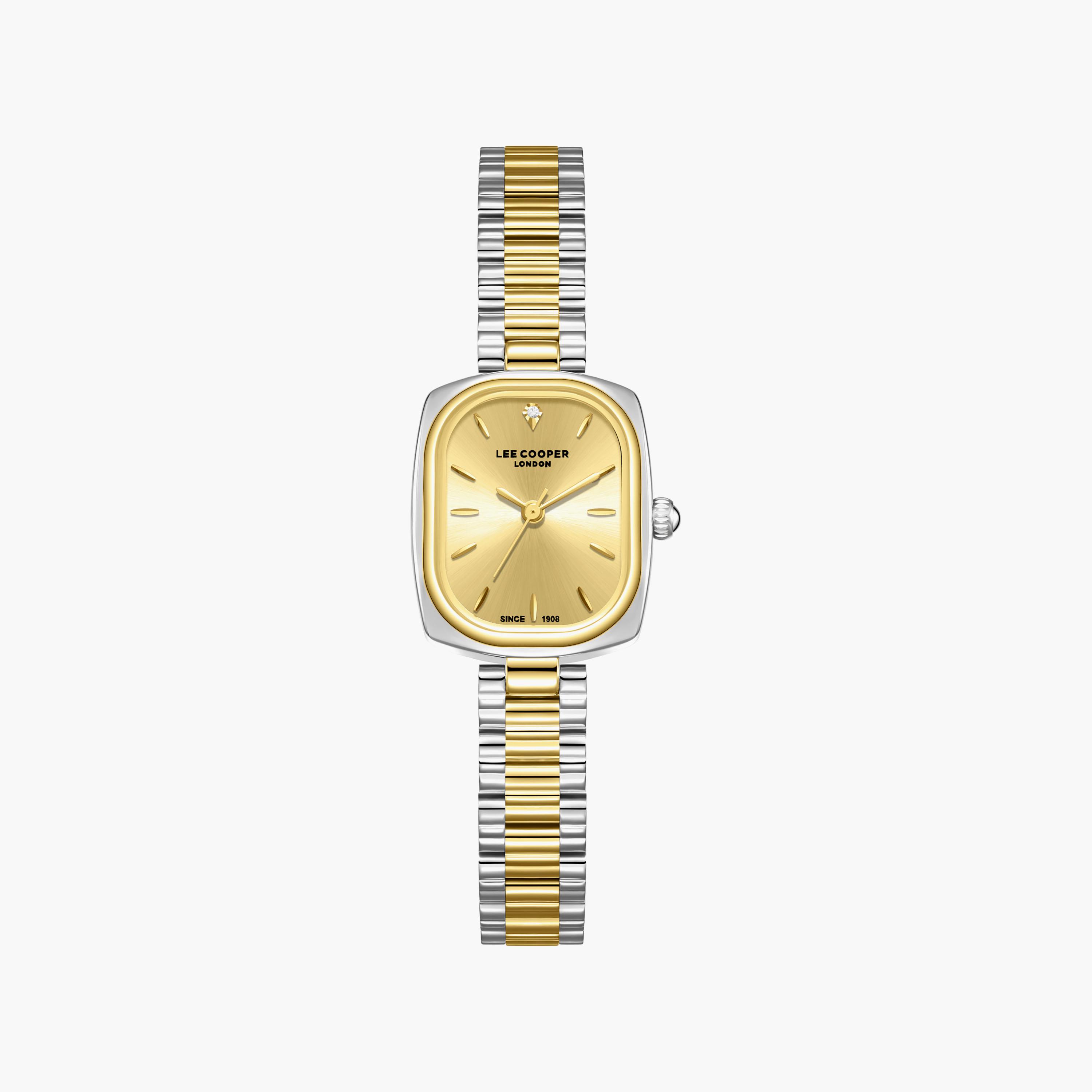 Lee Cooper Women's 32 MM Analog Gold Dial Metal Strap | LC08347-210-women-watchesandjewellery-watches-image-1