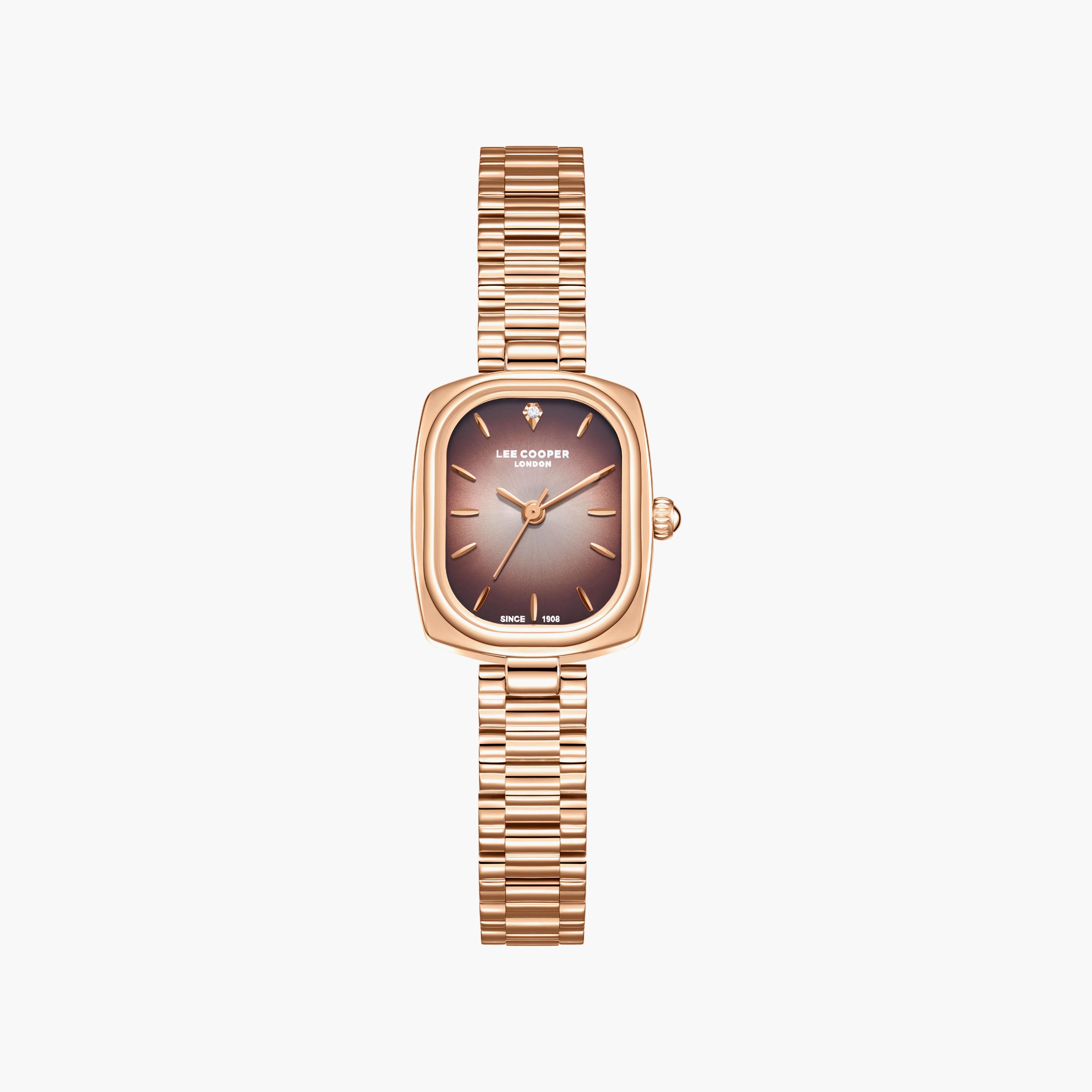 Lee Cooper Women's 32 MM Analog Brown Dial Metal Strap | LC08347-440-women-watchesandjewellery-watches-image-1