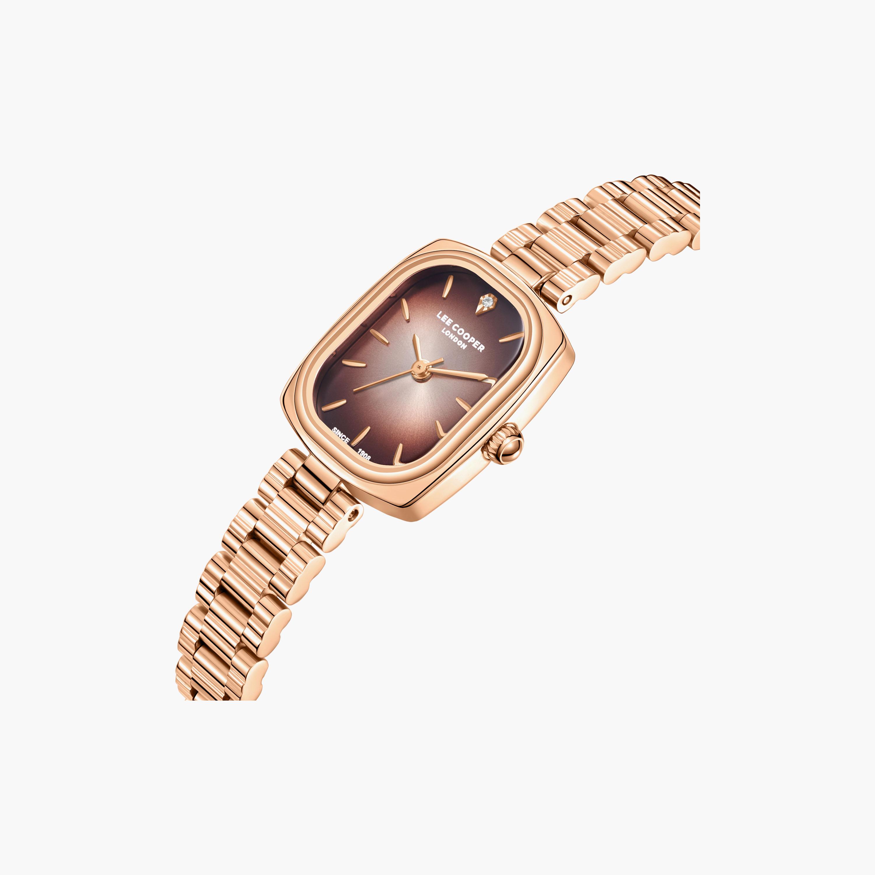 Lee Cooper Women's 32 MM Analog Brown Dial Metal Strap | LC08347-440-women-watchesandjewellery-watches-image-3