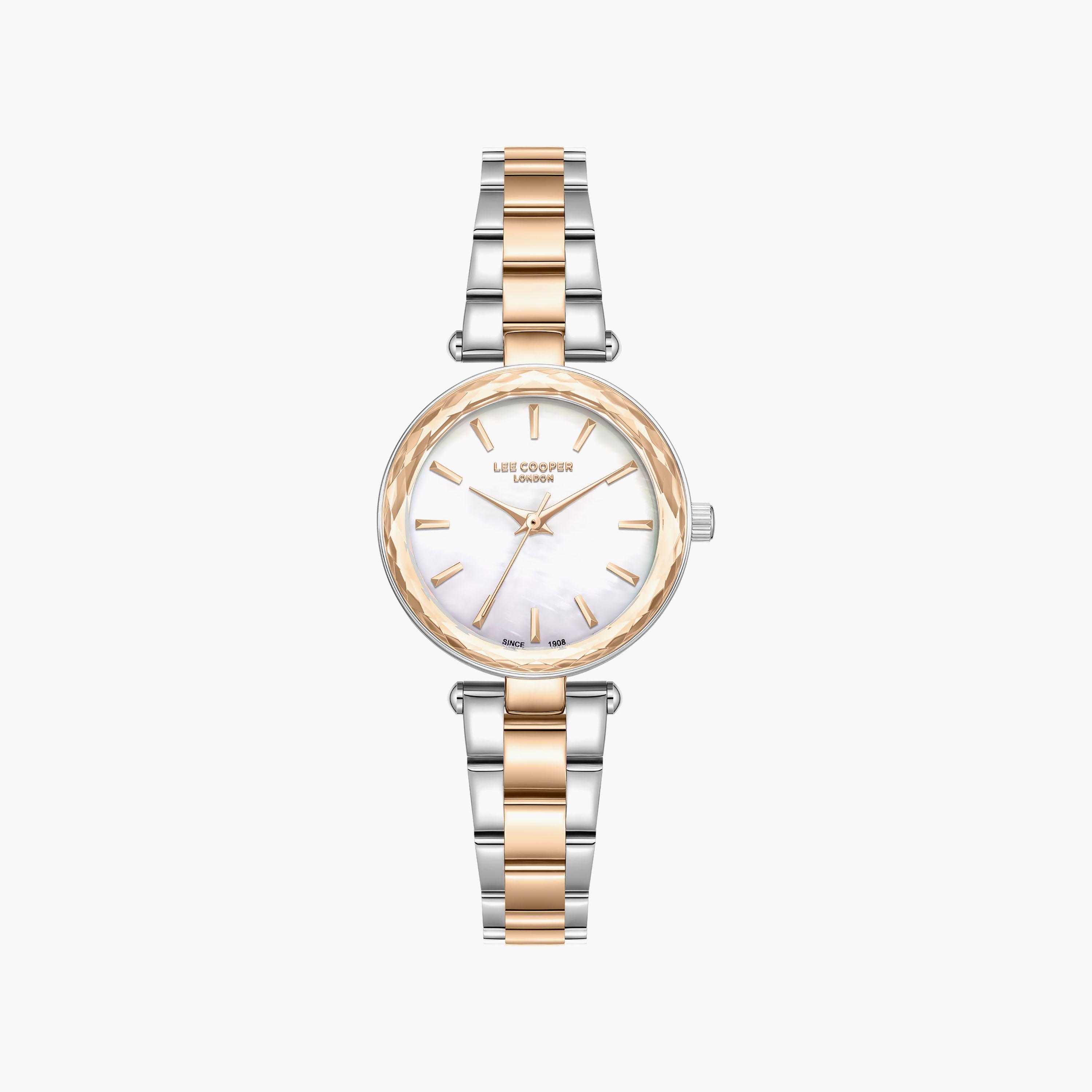 Lee Cooper Women's 28 MM Analog White Dial Metal Strap | LC08365-520-women-watchesandjewellery-watches-image-1