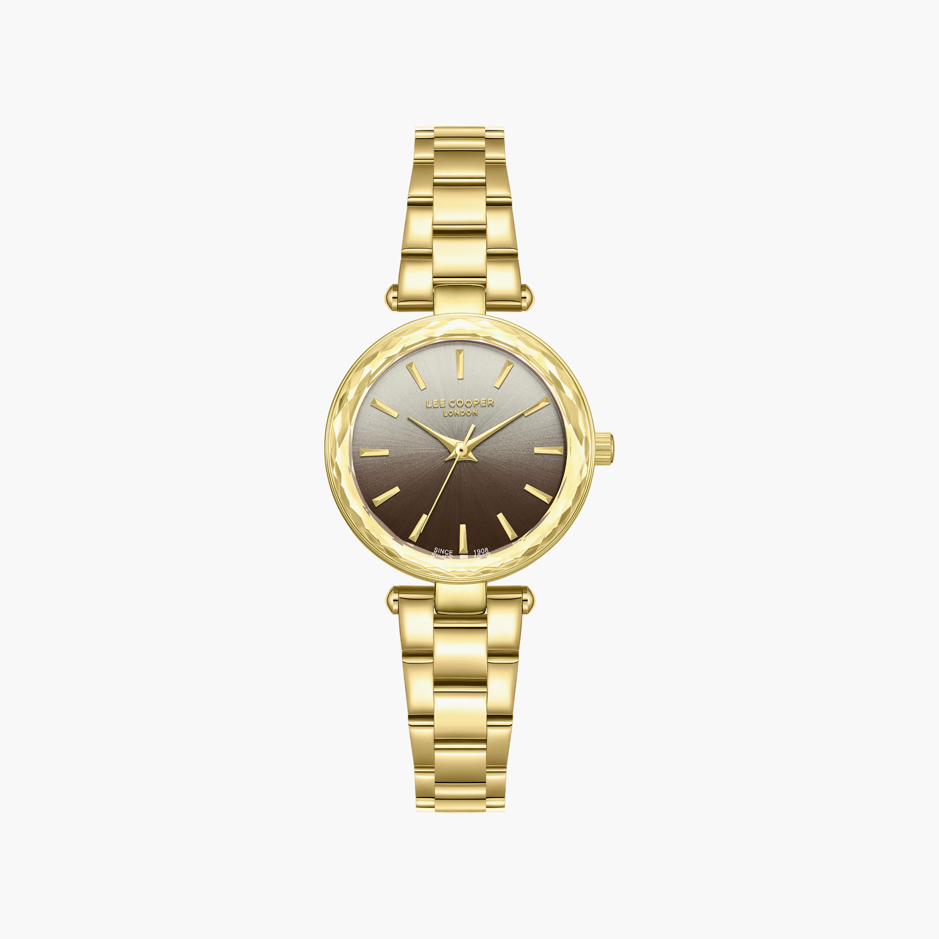 Lee Cooper Women's 28 MM Analog Brown Dial Metal Strap | LC08365-140-women-watchesandjewellery-watches-image-1