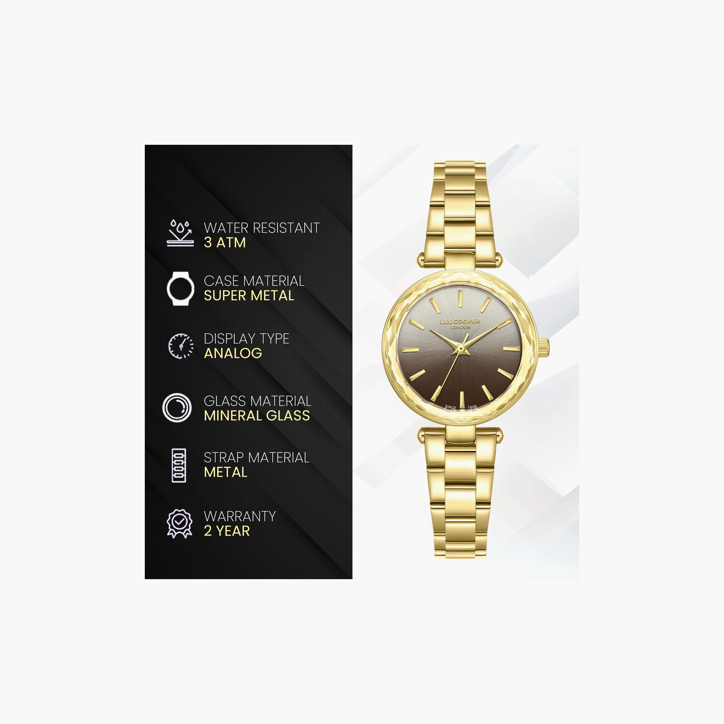 Lee Cooper Women's 28 MM Analog Brown Dial Metal Strap | LC08365-140-women-watchesandjewellery-watches-image-9