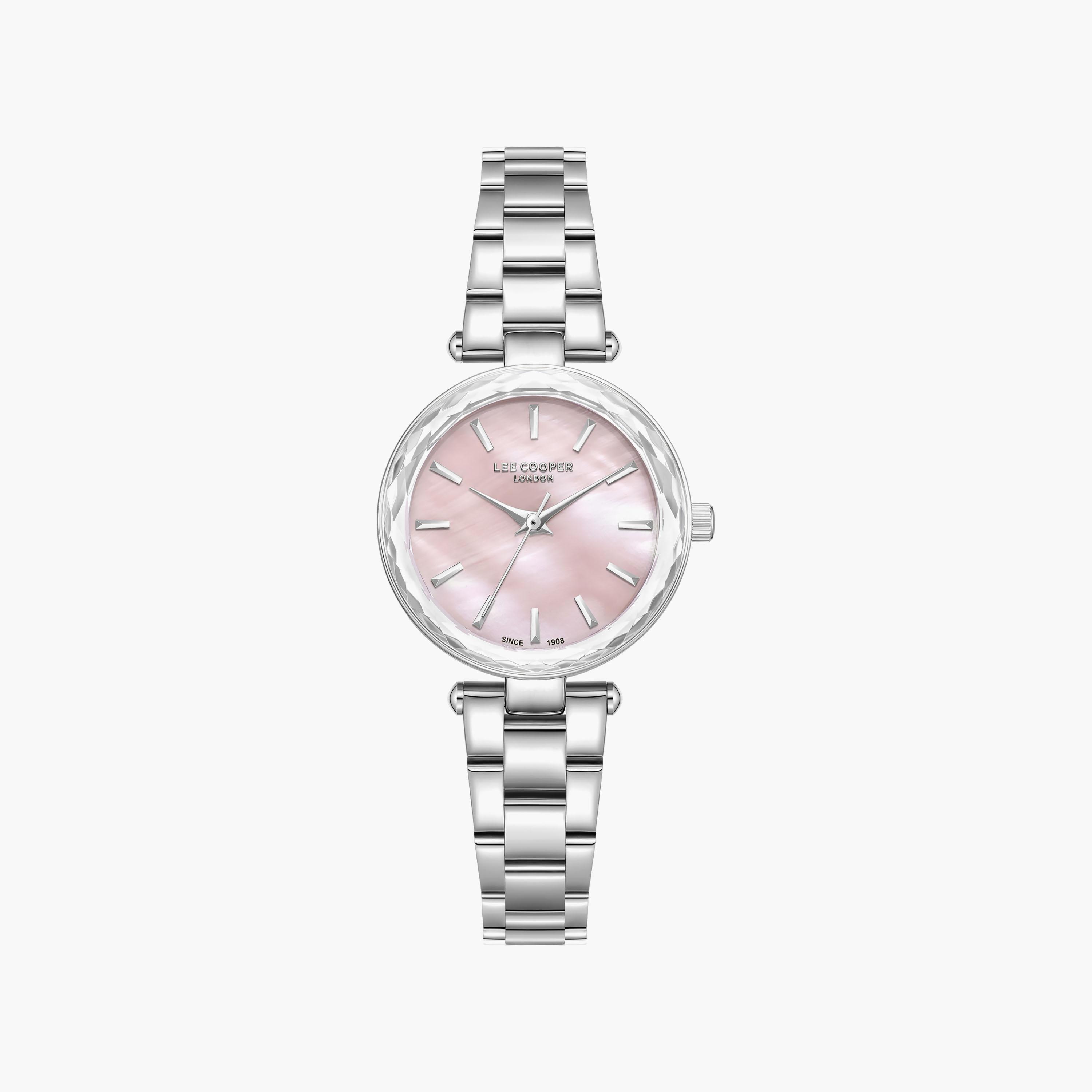 Lee Cooper Women's 28 MM Analog Purple Dial Metal Strap | LC08365-380-women-watchesandjewellery-watches-image-1