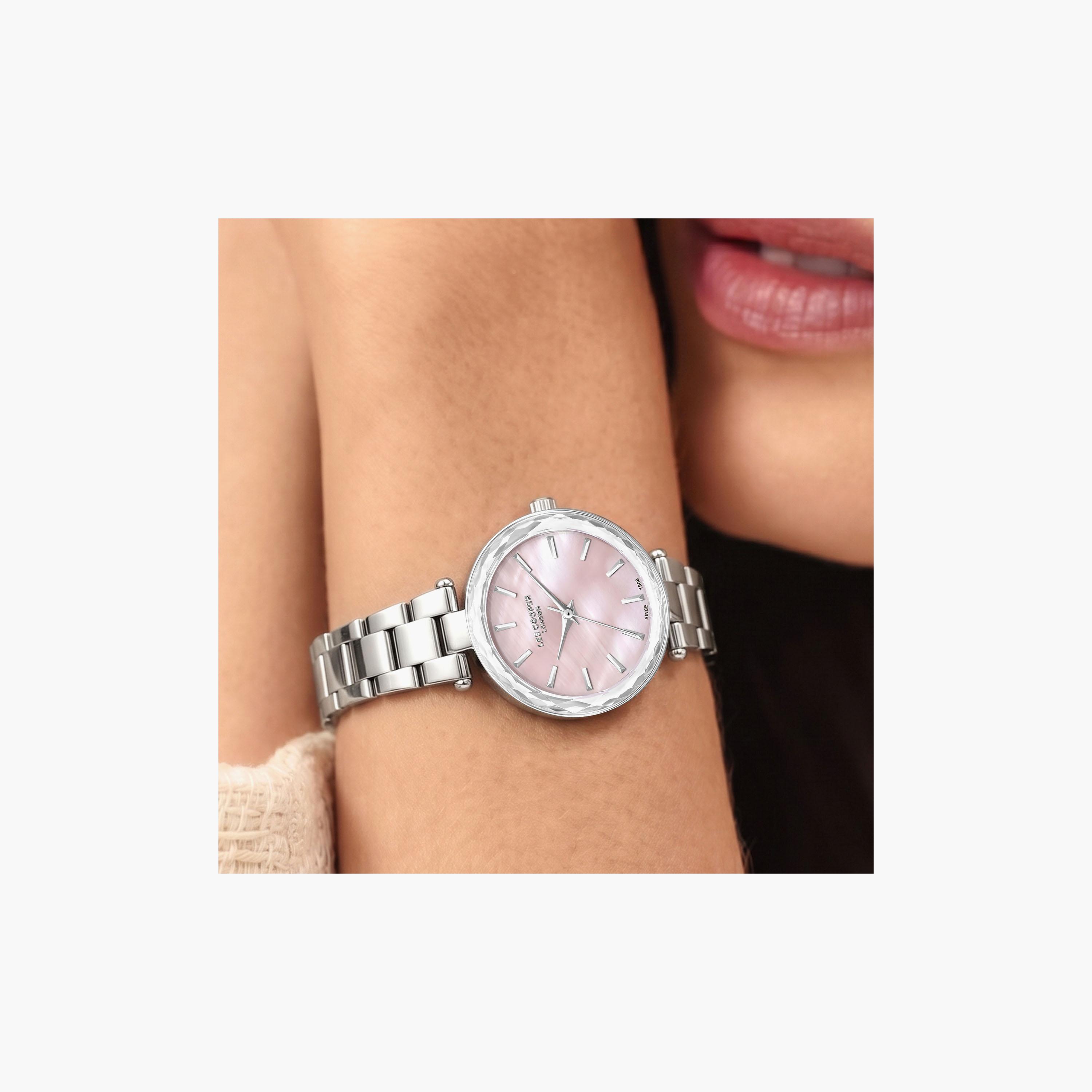 Lee Cooper Women's 28 MM Analog Purple Dial Metal Strap | LC08365-380-women-watchesandjewellery-watches-image-7