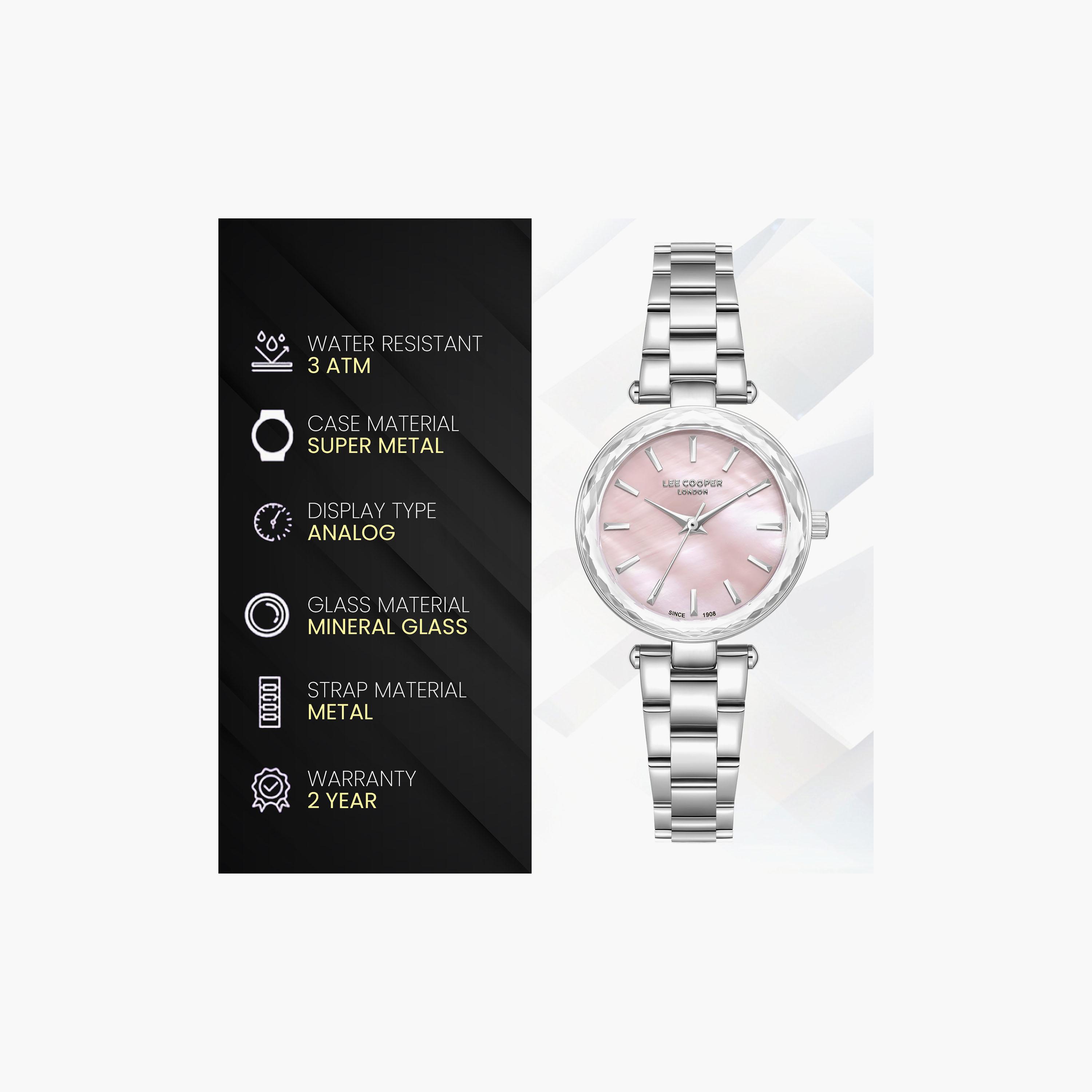 Lee Cooper Women's 28 MM Analog Purple Dial Metal Strap | LC08365-380-women-watchesandjewellery-watches-image-9
