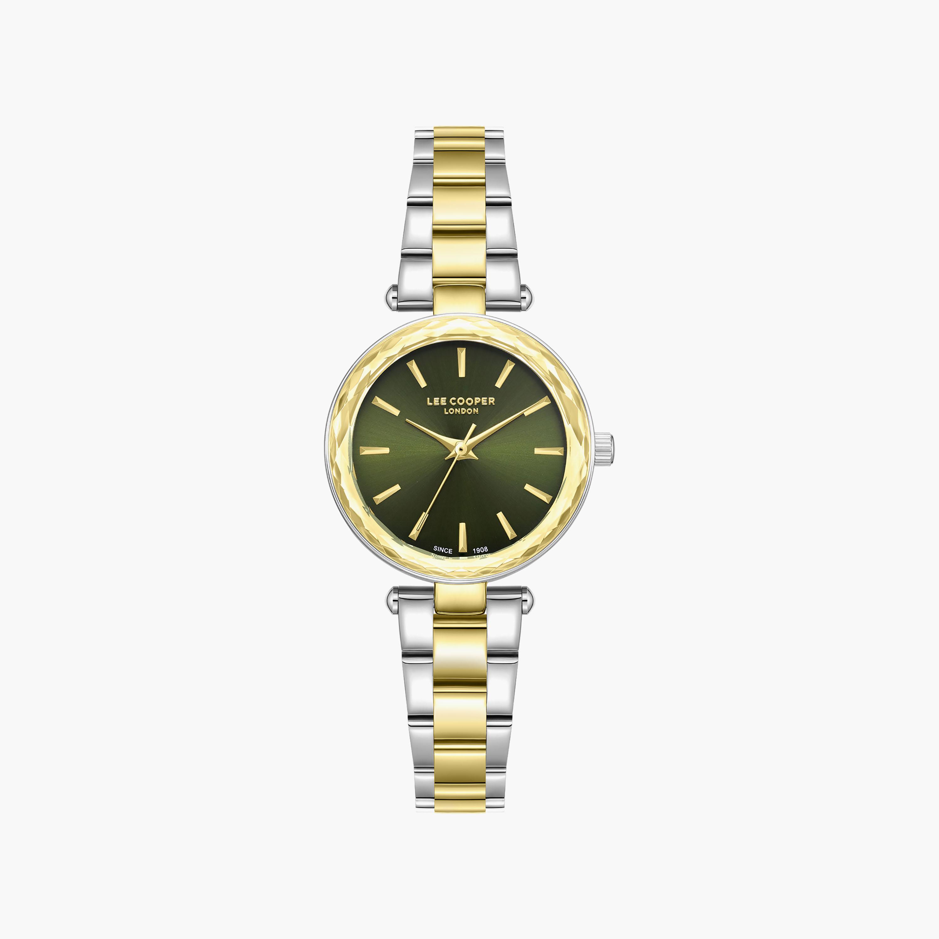 Lee Cooper Women's 28 MM Analog Green Dial Metal Strap | LC08365-270-women-watchesandjewellery-watches-image-1
