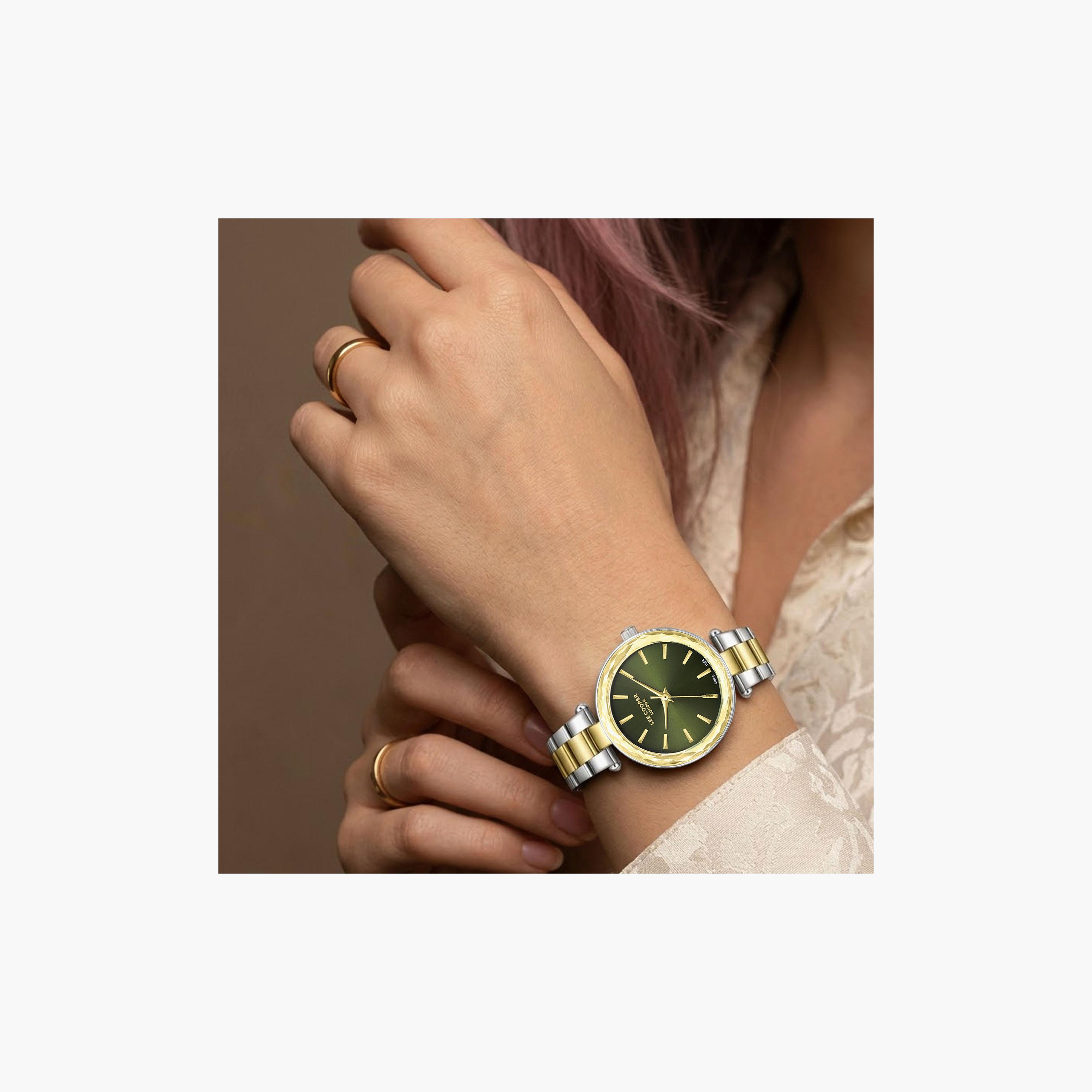 Lee Cooper Women's 28 MM Analog Green Dial Metal Strap | LC08365-270-women-watchesandjewellery-watches-image-7