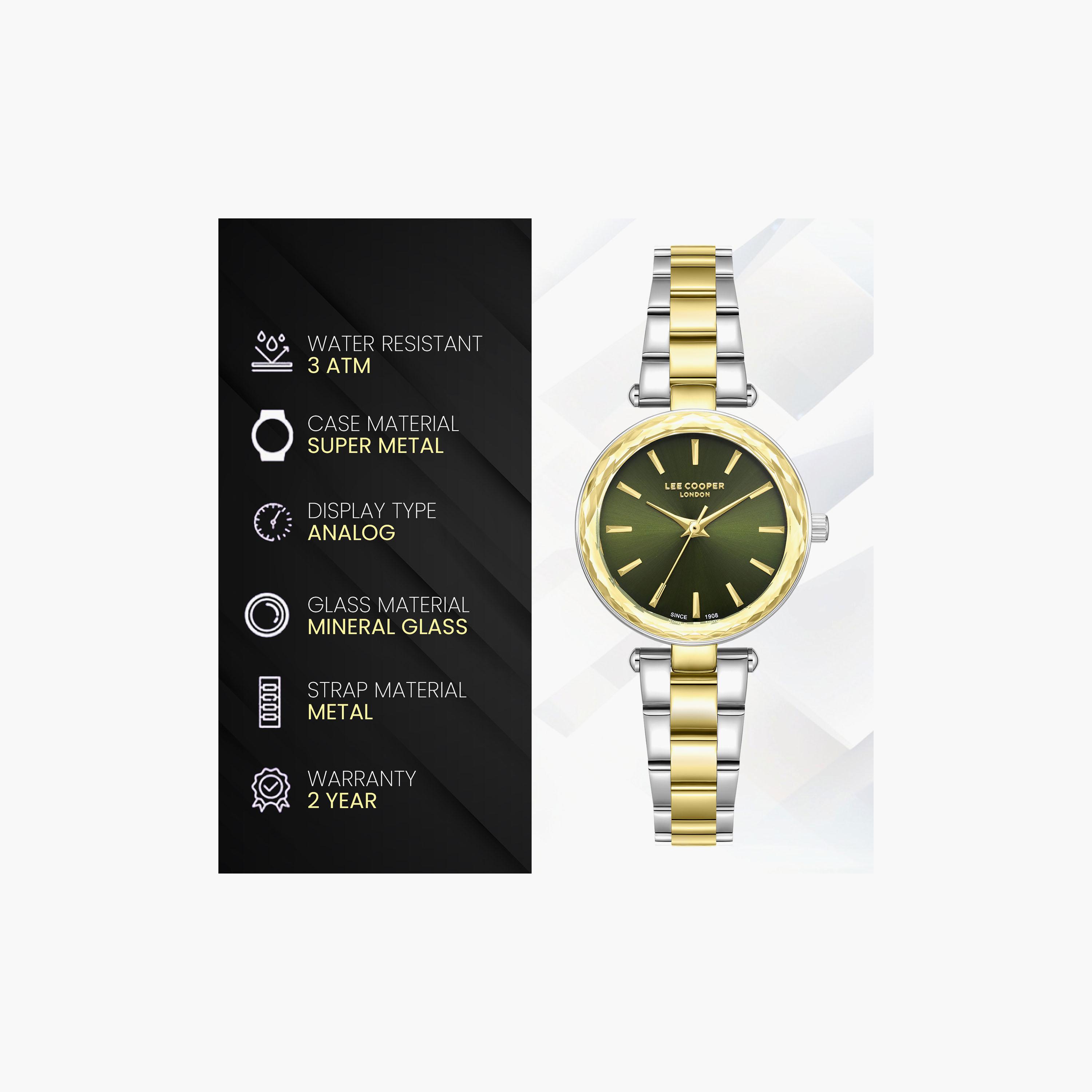 Lee Cooper Women's 28 MM Analog Green Dial Metal Strap | LC08365-270-women-watchesandjewellery-watches-image-9