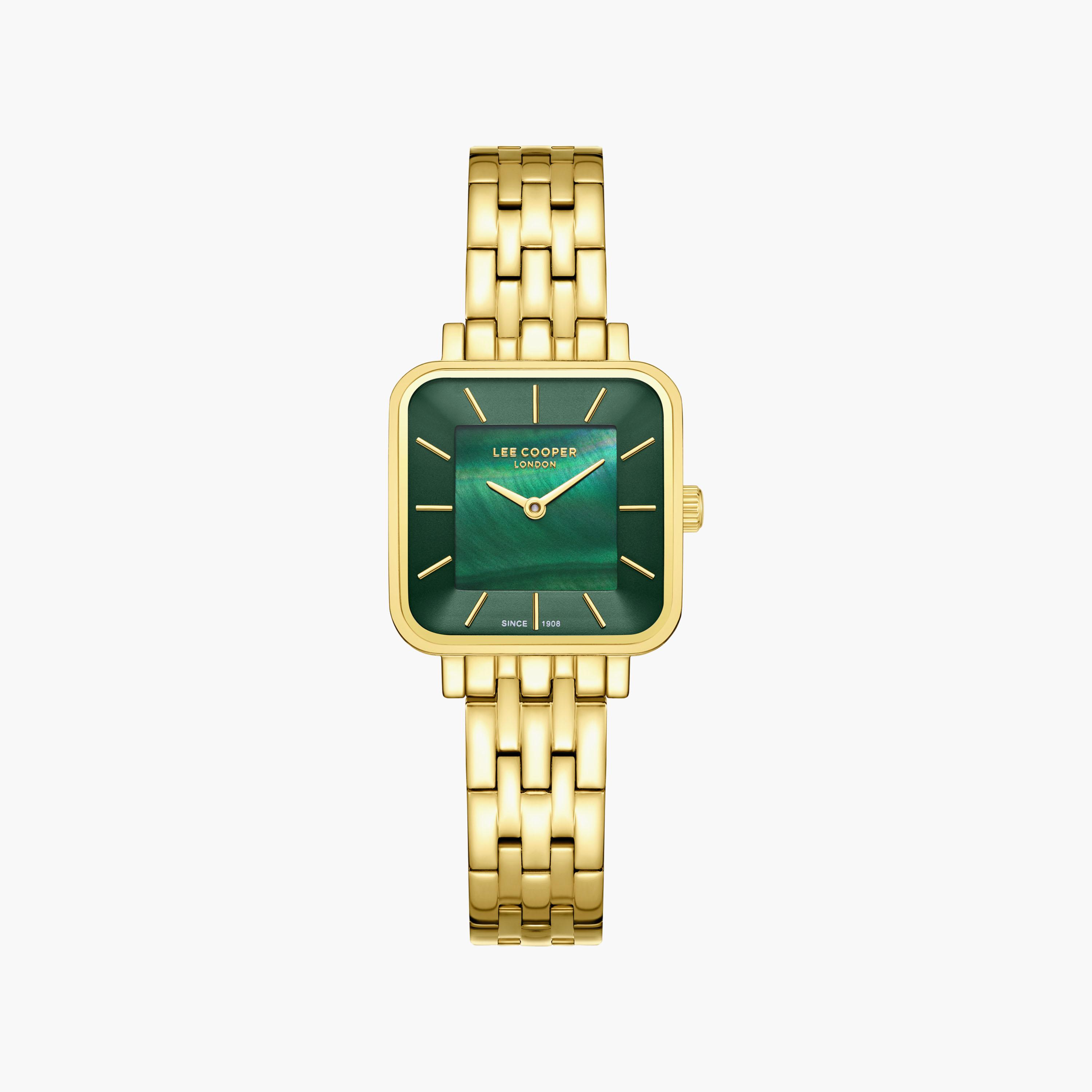 Lee Cooper Women's 32 MM Analog Green Dial Metal Strap | LC08380-170-women-watchesandjewellery-watches-image-1