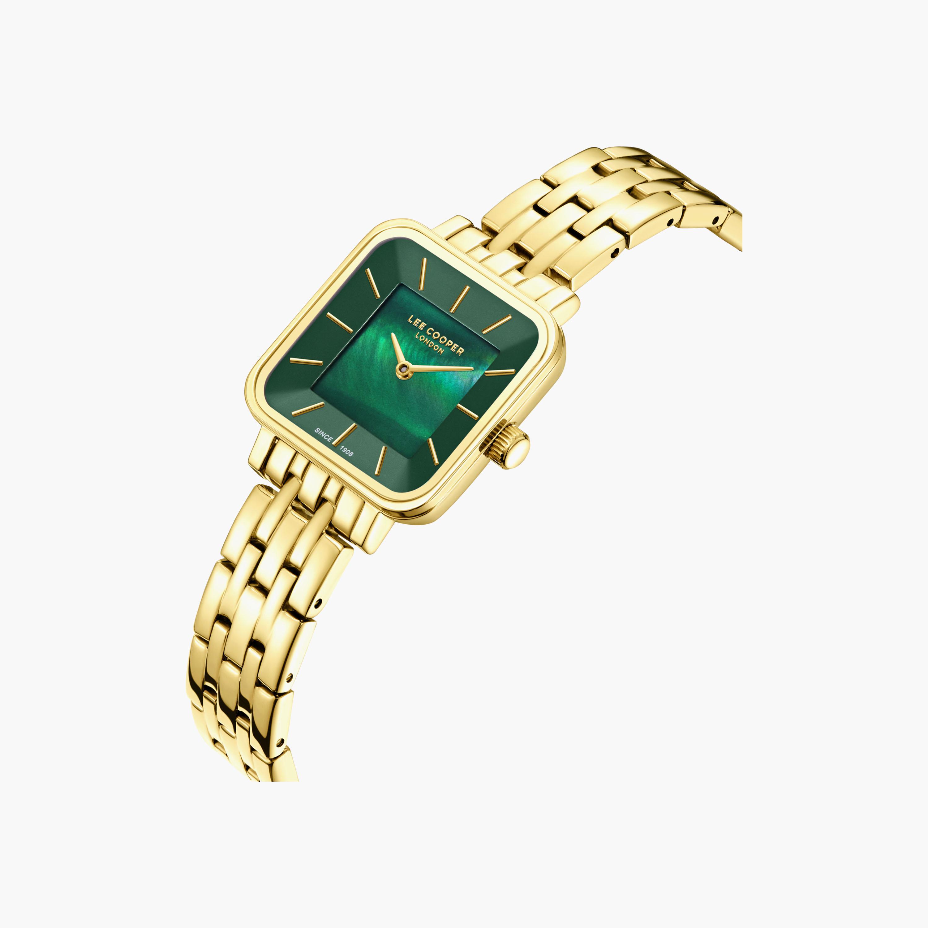 Lee Cooper Women's 32 MM Analog Green Dial Metal Strap | LC08380-170-women-watchesandjewellery-watches-image-3