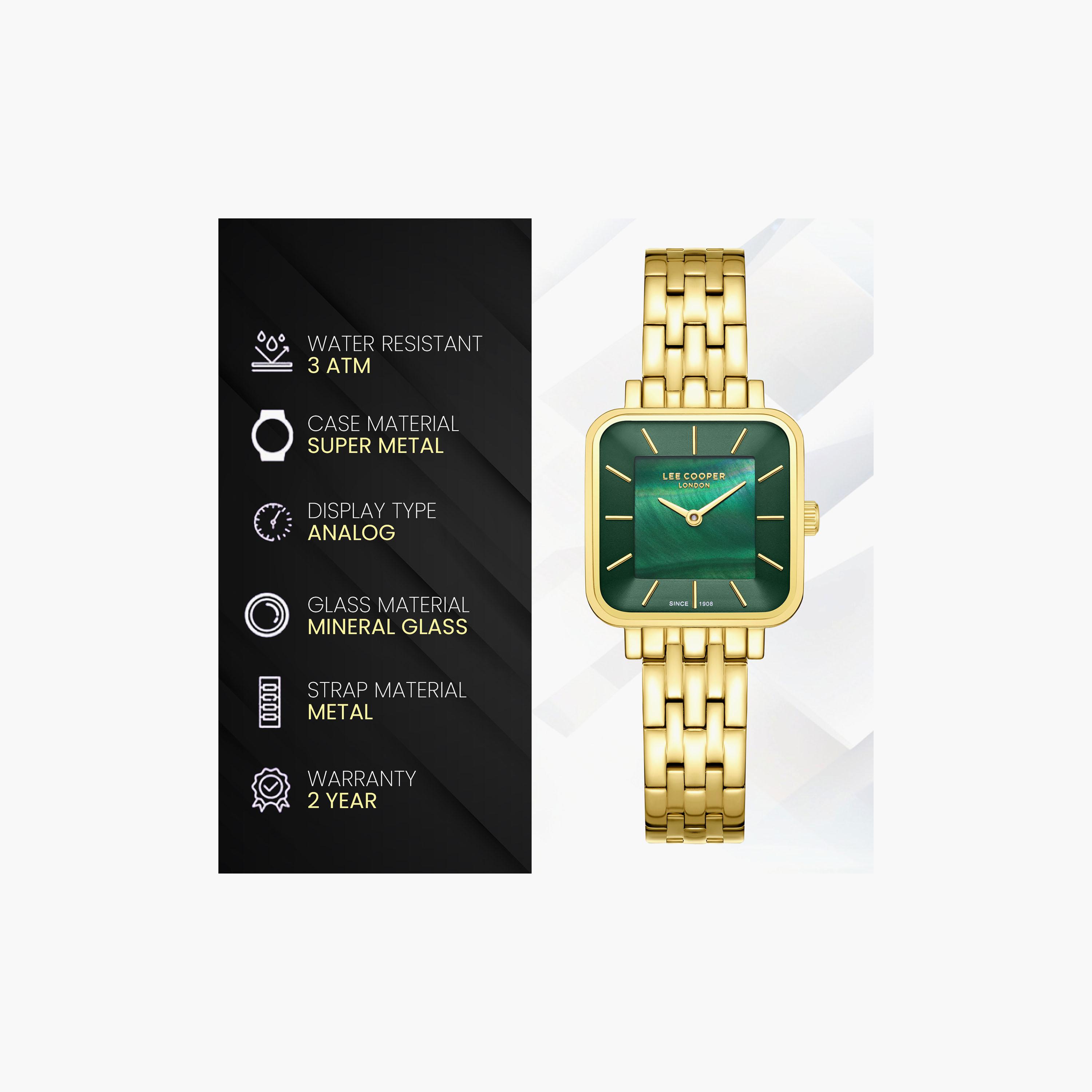 Lee Cooper Women's 32 MM Analog Green Dial Metal Strap | LC08380-170-women-watchesandjewellery-watches-image-9