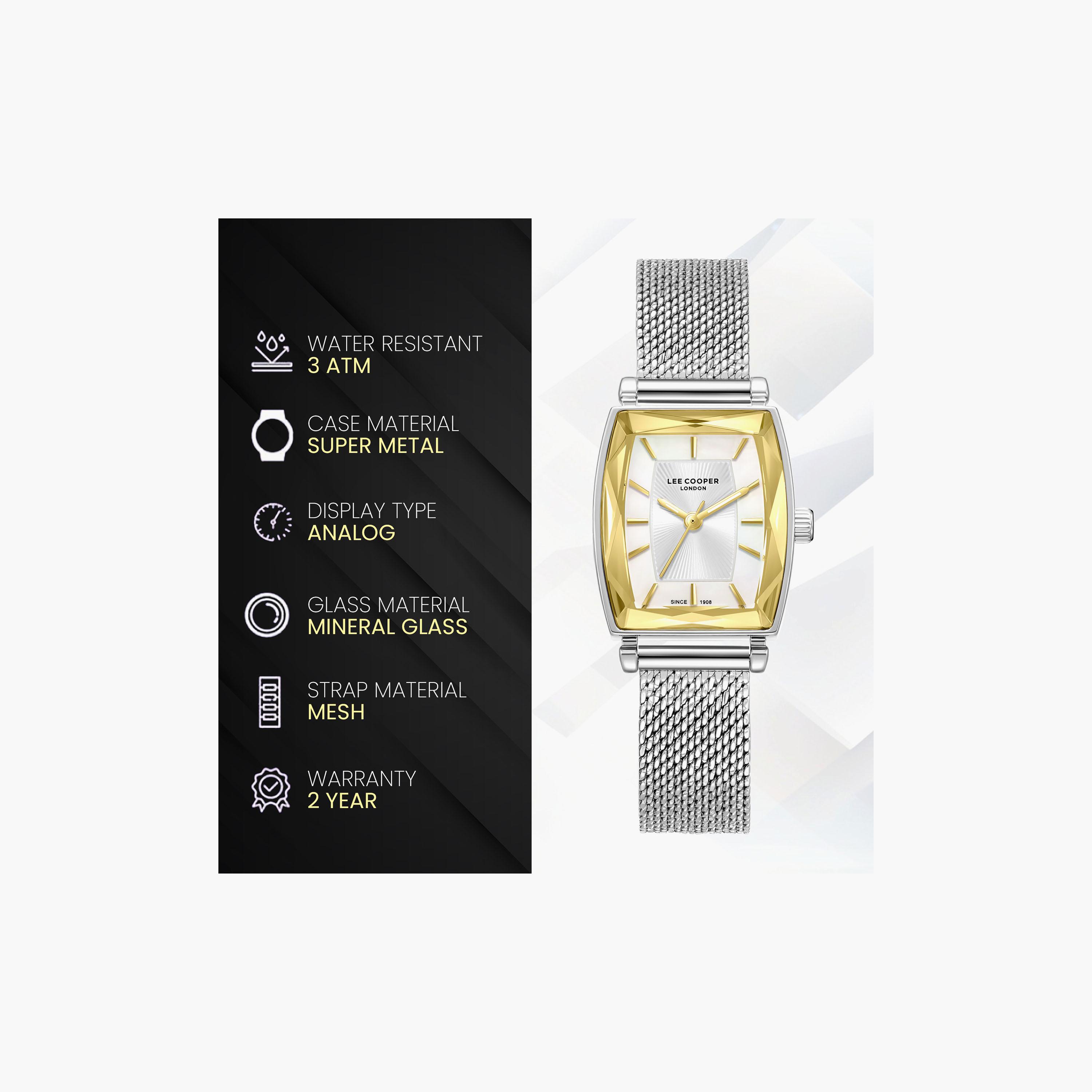 Lee Cooper Women's 33 MM Analog White Dial Mesh Strap | LC08404-220-women-watchesandjewellery-watches-image-9