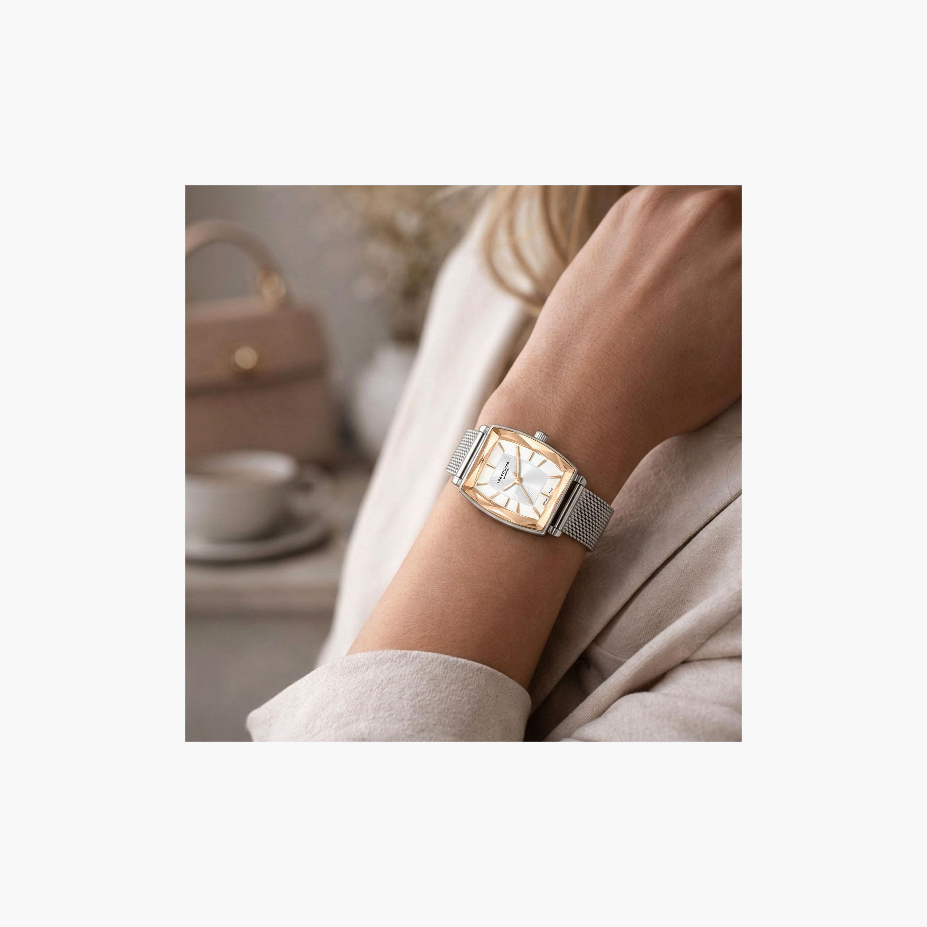 Lee Cooper Women's 33 MM Analog White Dial Mesh Strap | LC08404-520-women-watchesandjewellery-watches-image-7