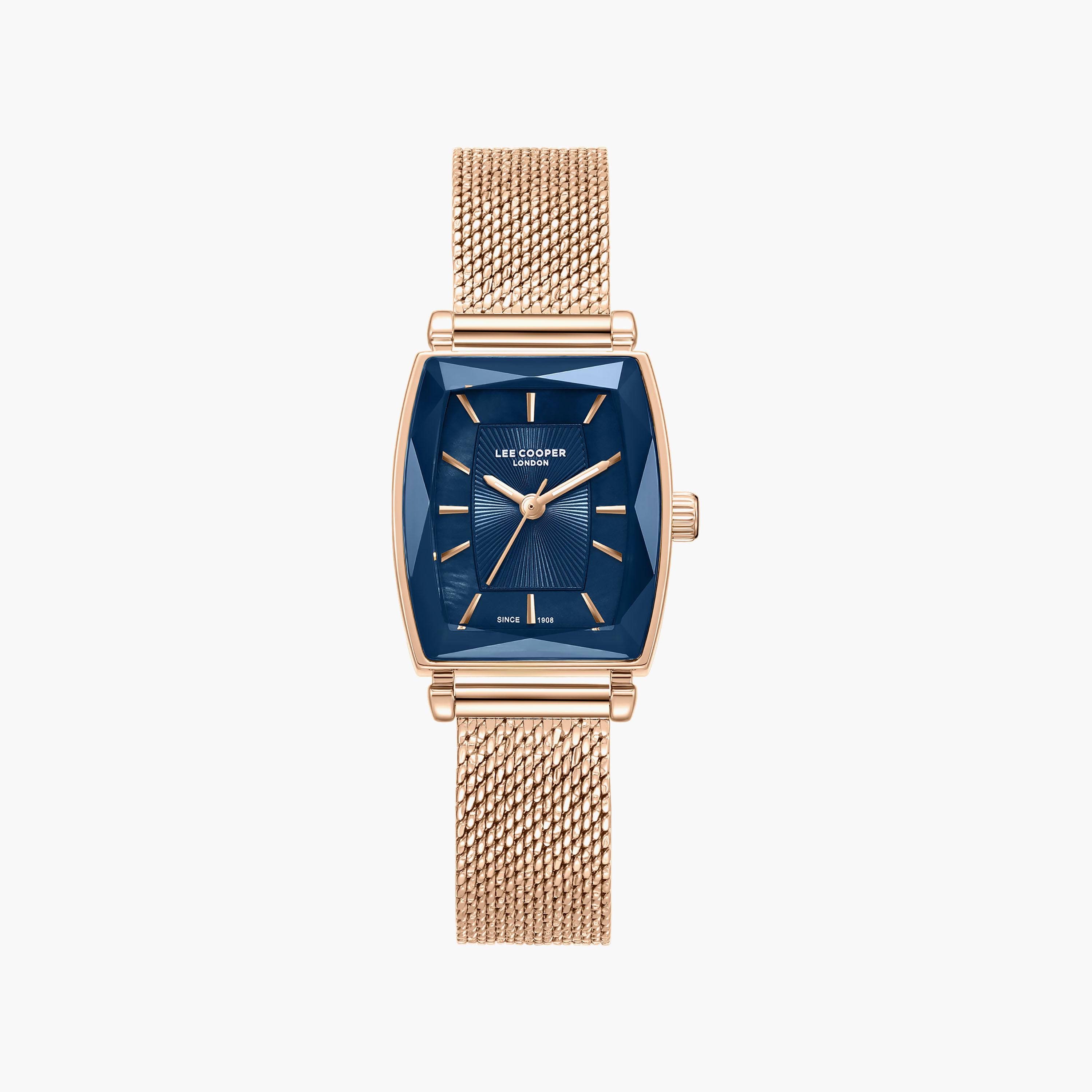 Lee Cooper Women's 33 MM Analog Blue Dial Mesh Strap | LC08404-490-women-watchesandjewellery-watches-image-1