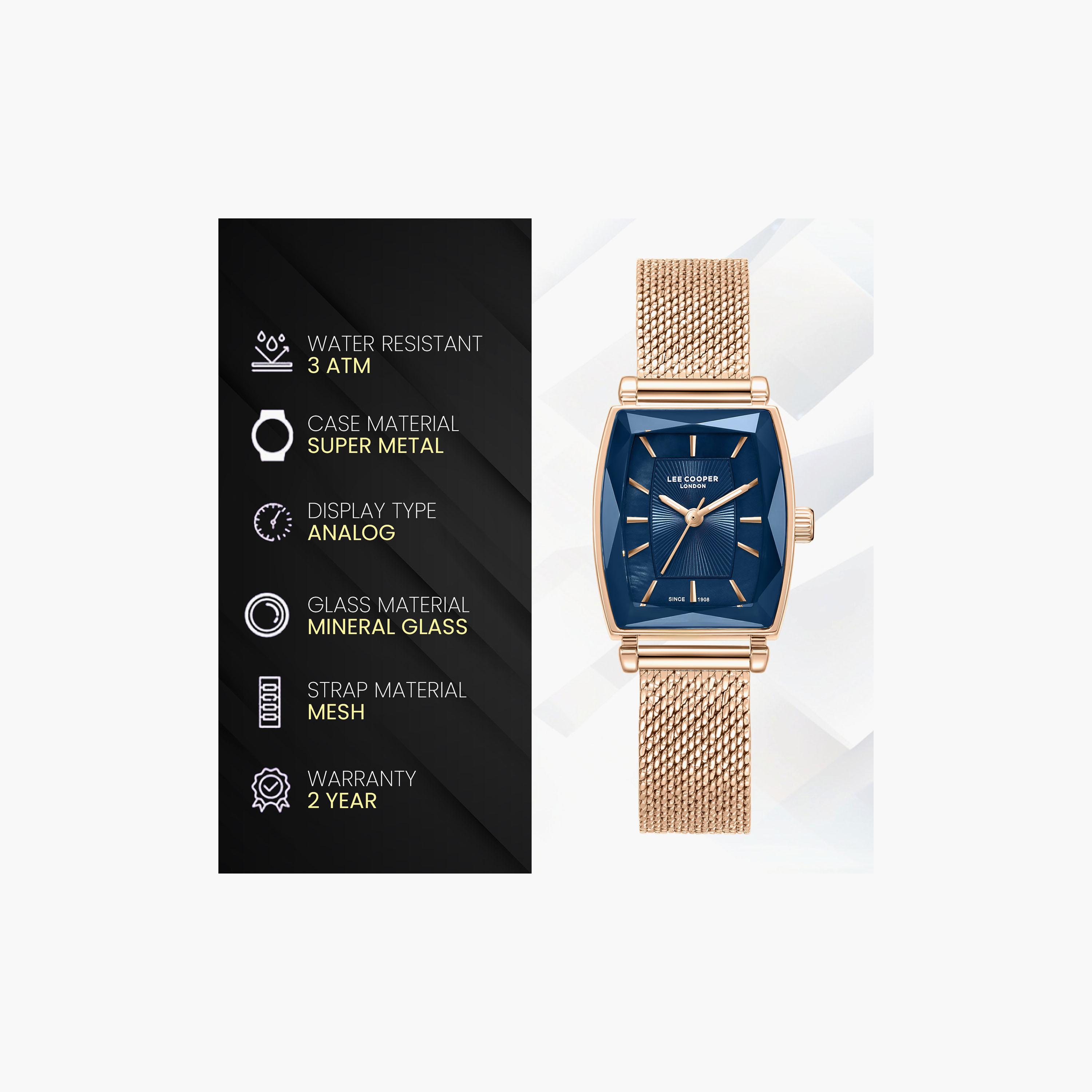 Lee Cooper Women's 33 MM Analog Blue Dial Mesh Strap | LC08404-490-women-watchesandjewellery-watches-image-9
