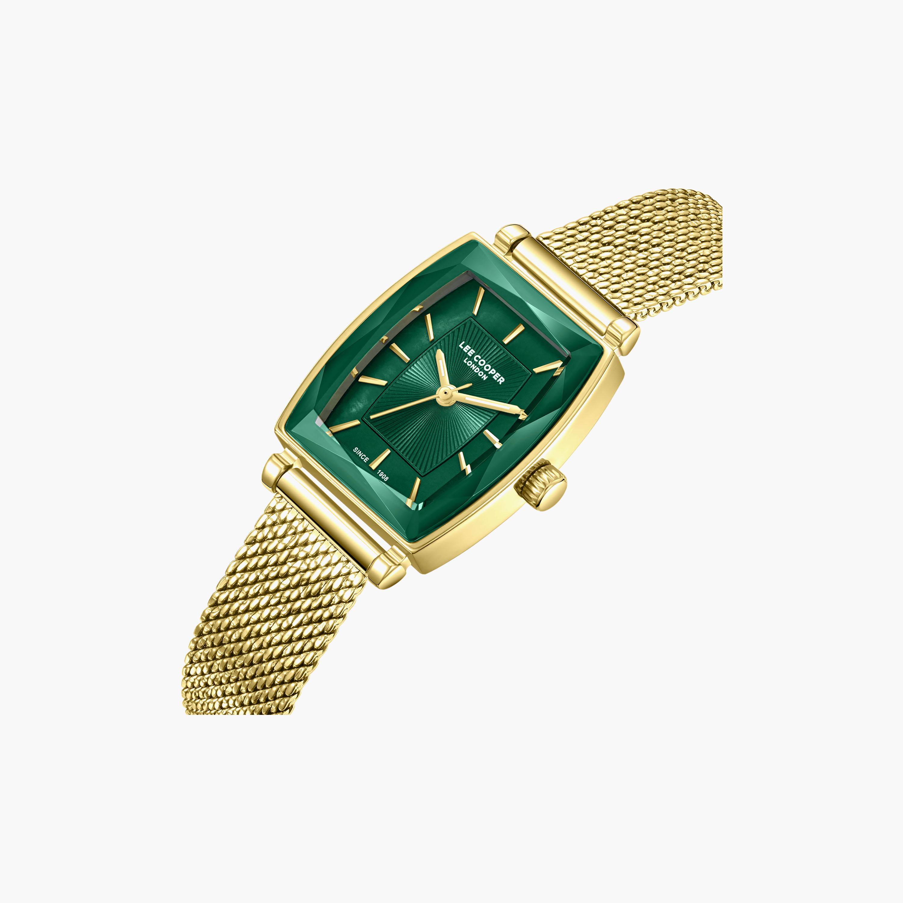 Lee Cooper Women's 33 MM Analog Green Dial Mesh Strap | LC08404-190-women-watchesandjewellery-watches-image-3