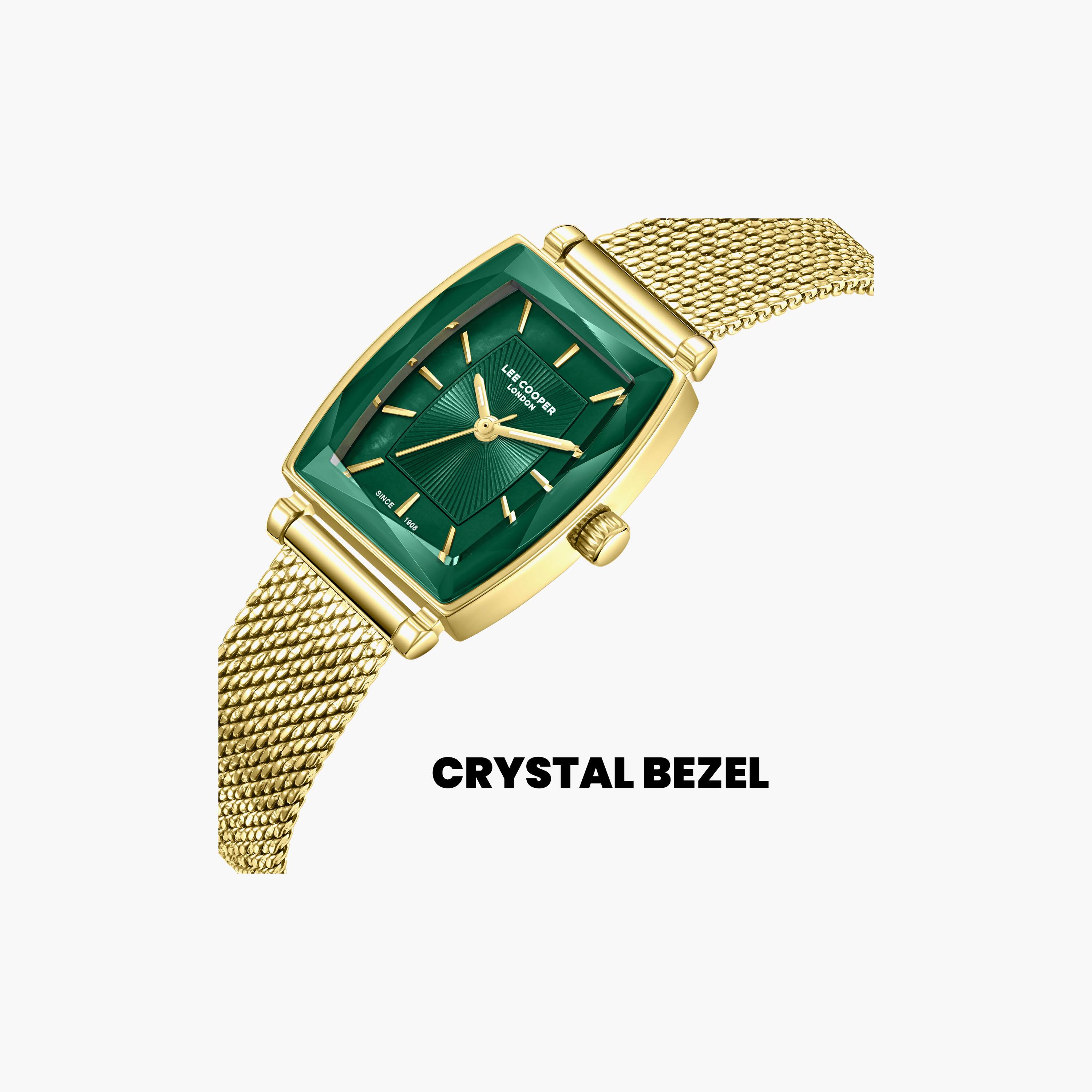 Lee Cooper Women's 33 MM Analog Green Dial Mesh Strap | LC08404-190-women-watchesandjewellery-watches-image-6
