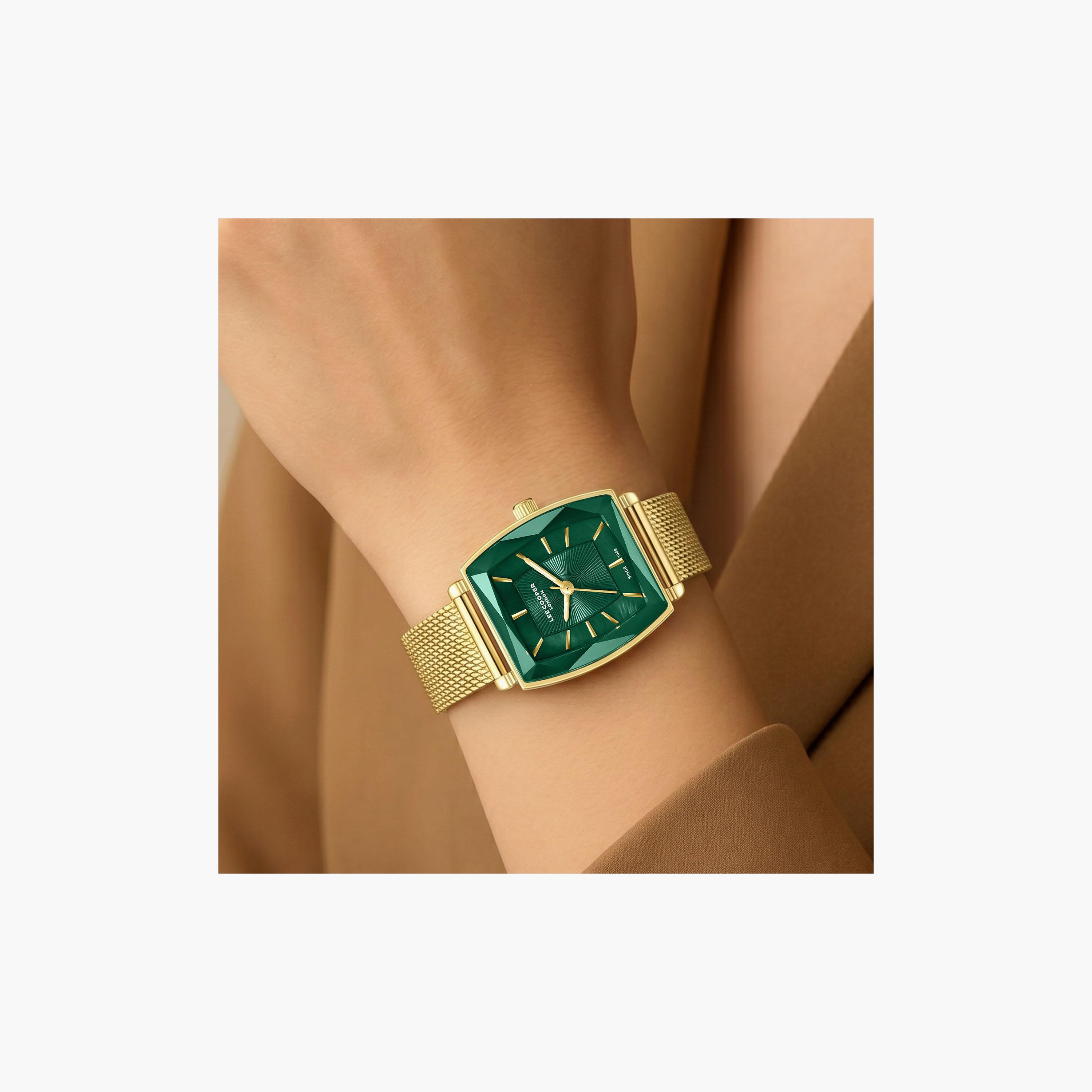 Lee Cooper Women's 33 MM Analog Green Dial Mesh Strap | LC08404-190-women-watchesandjewellery-watches-image-7