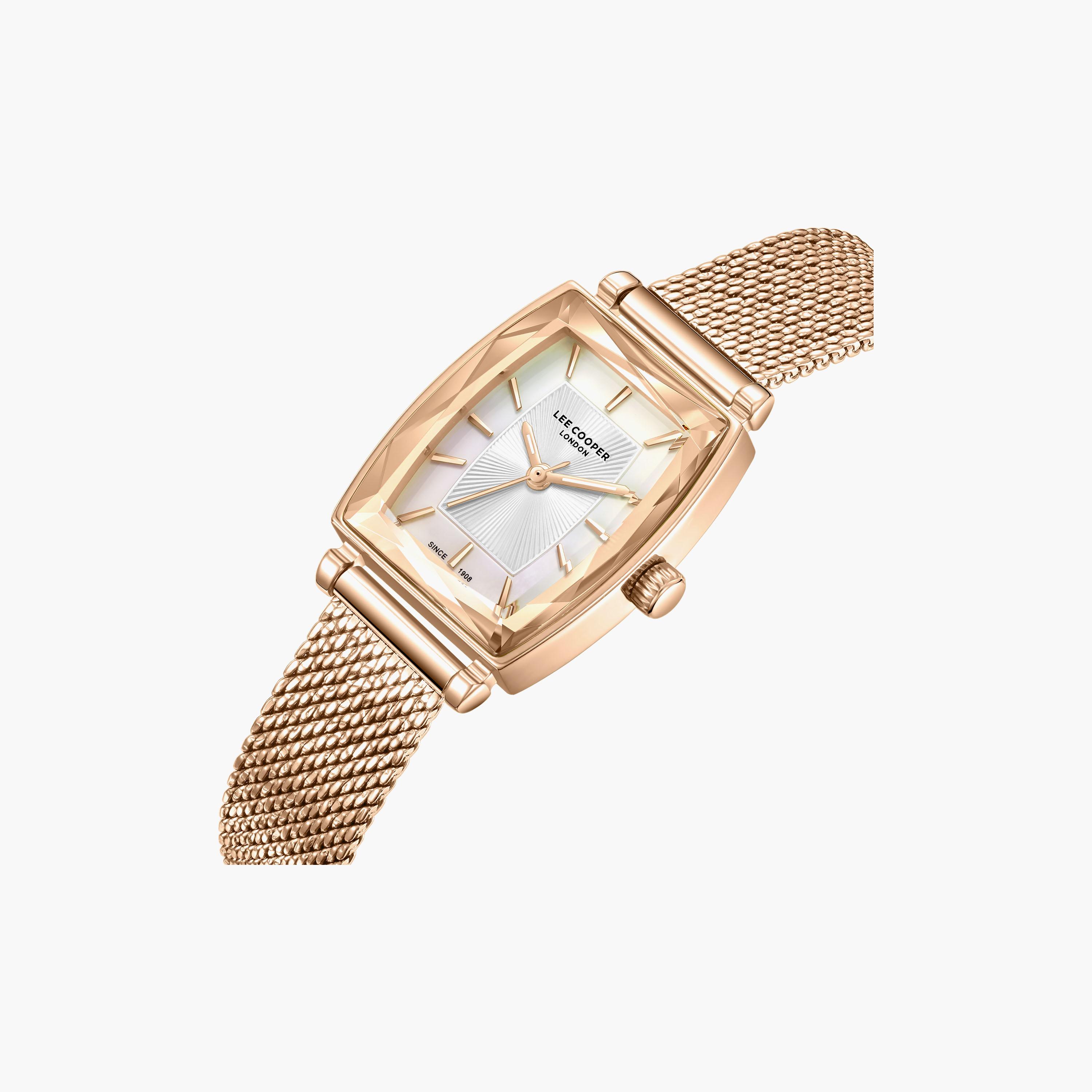 Lee Cooper Women's 33 MM Analog White Dial Mesh Strap | LC08404-420-women-watchesandjewellery-watches-image-3