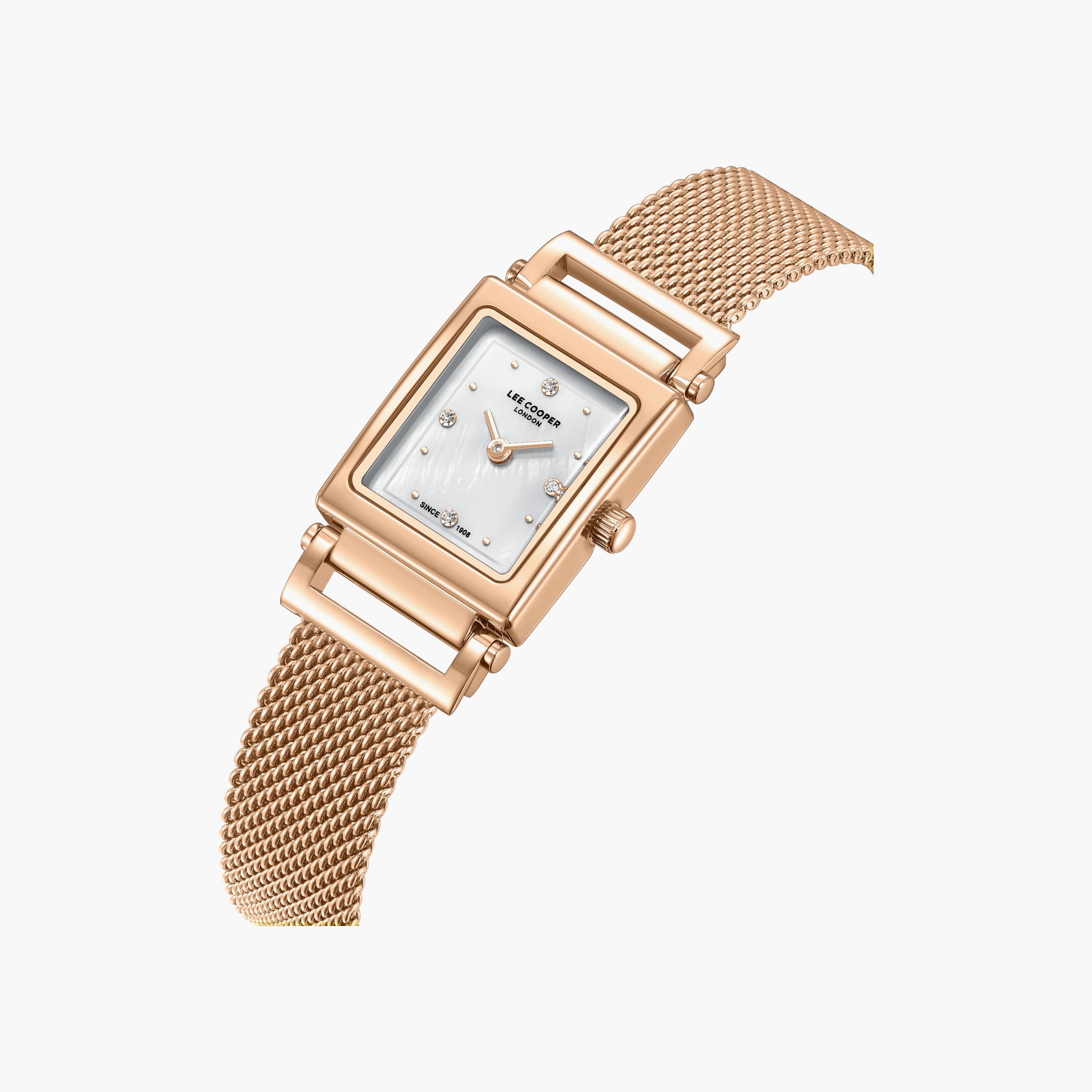 Lee Cooper Women's 30 MM Analog White Dial Mesh Strap | LC08386-420-women-watchesandjewellery-watches-image-3