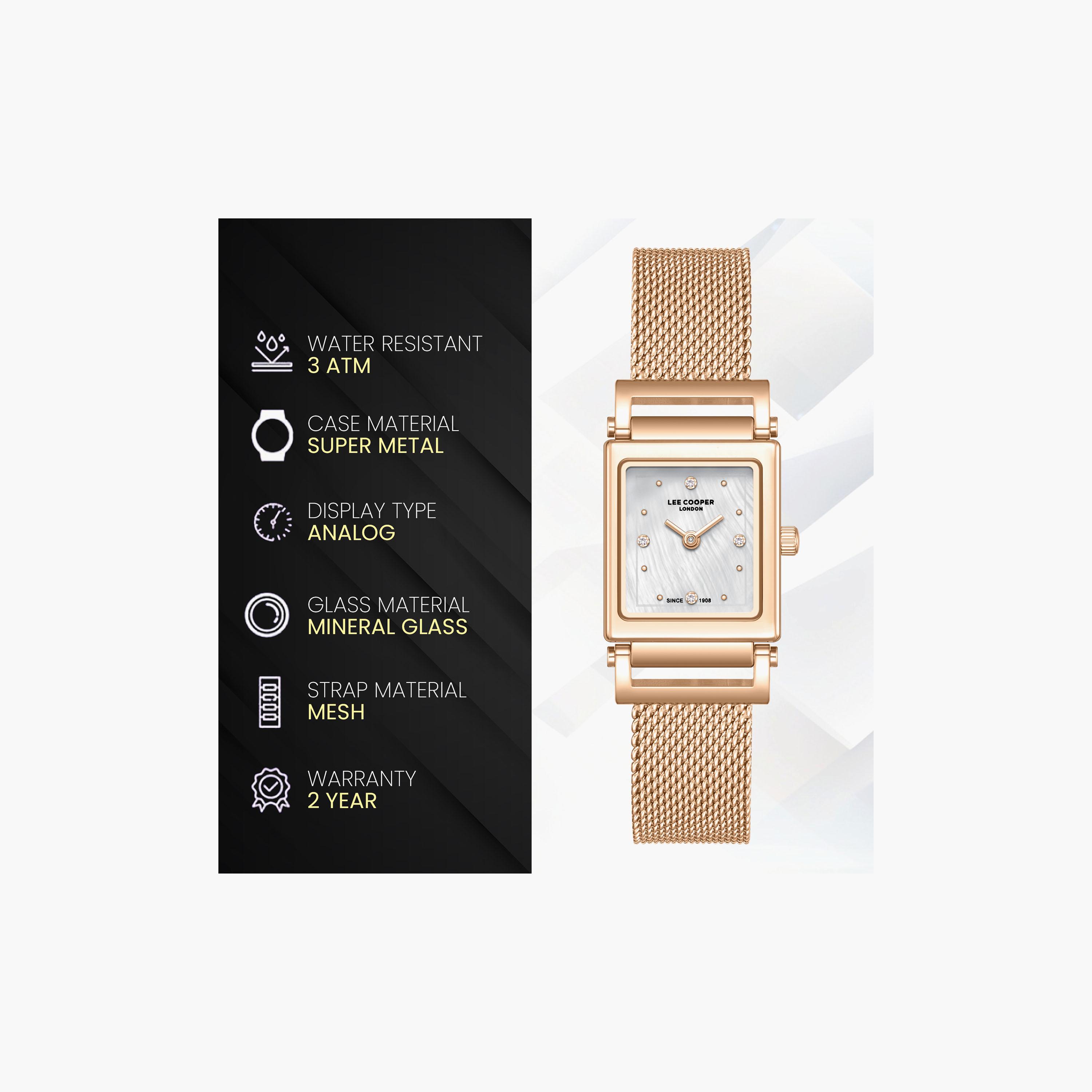 Lee Cooper Women's 30 MM Analog White Dial Mesh Strap | LC08386-420-women-watchesandjewellery-watches-image-9