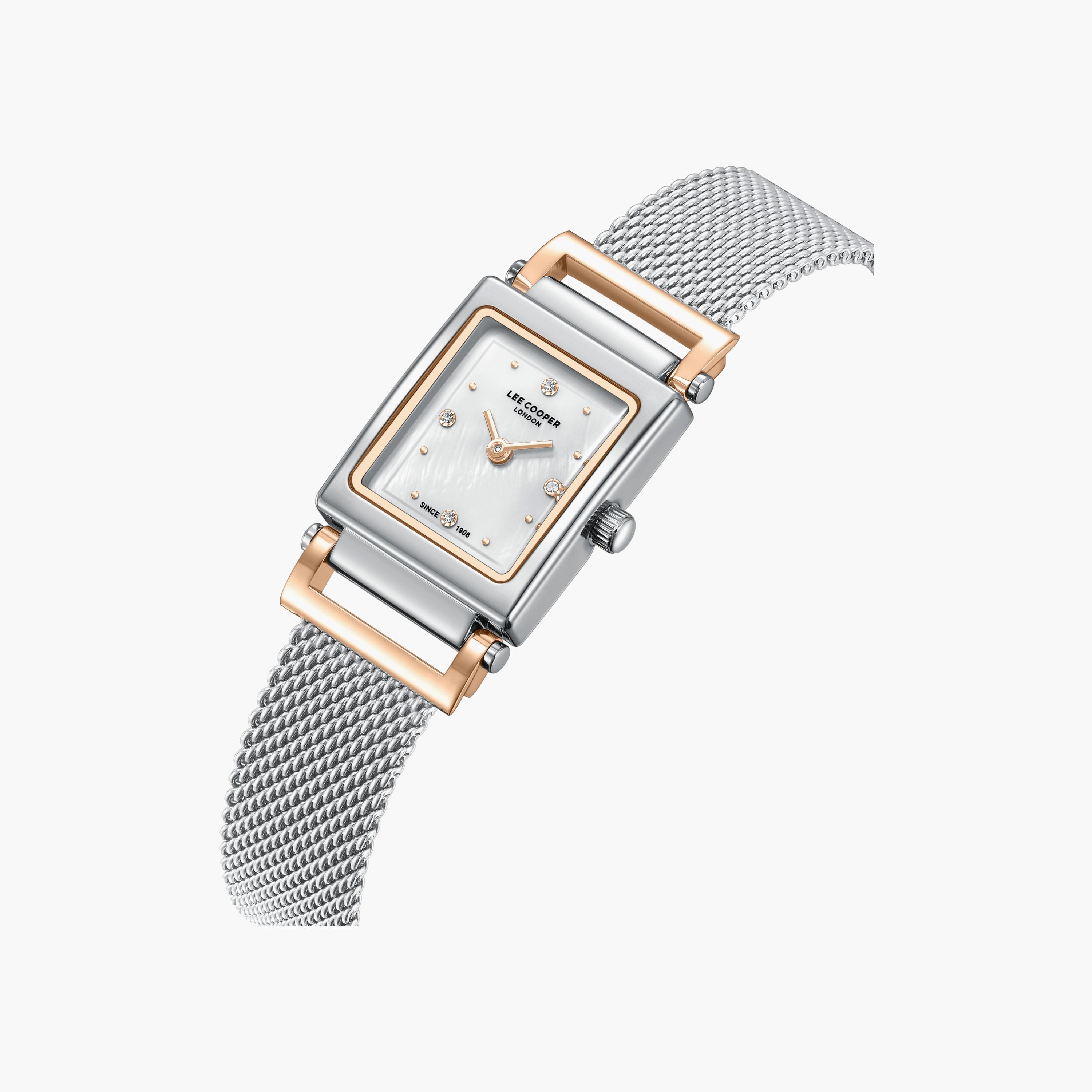 Lee Cooper Women's 30 MM Analog White Dial Mesh Strap | LC08386-520-women-watchesandjewellery-watches-image-3